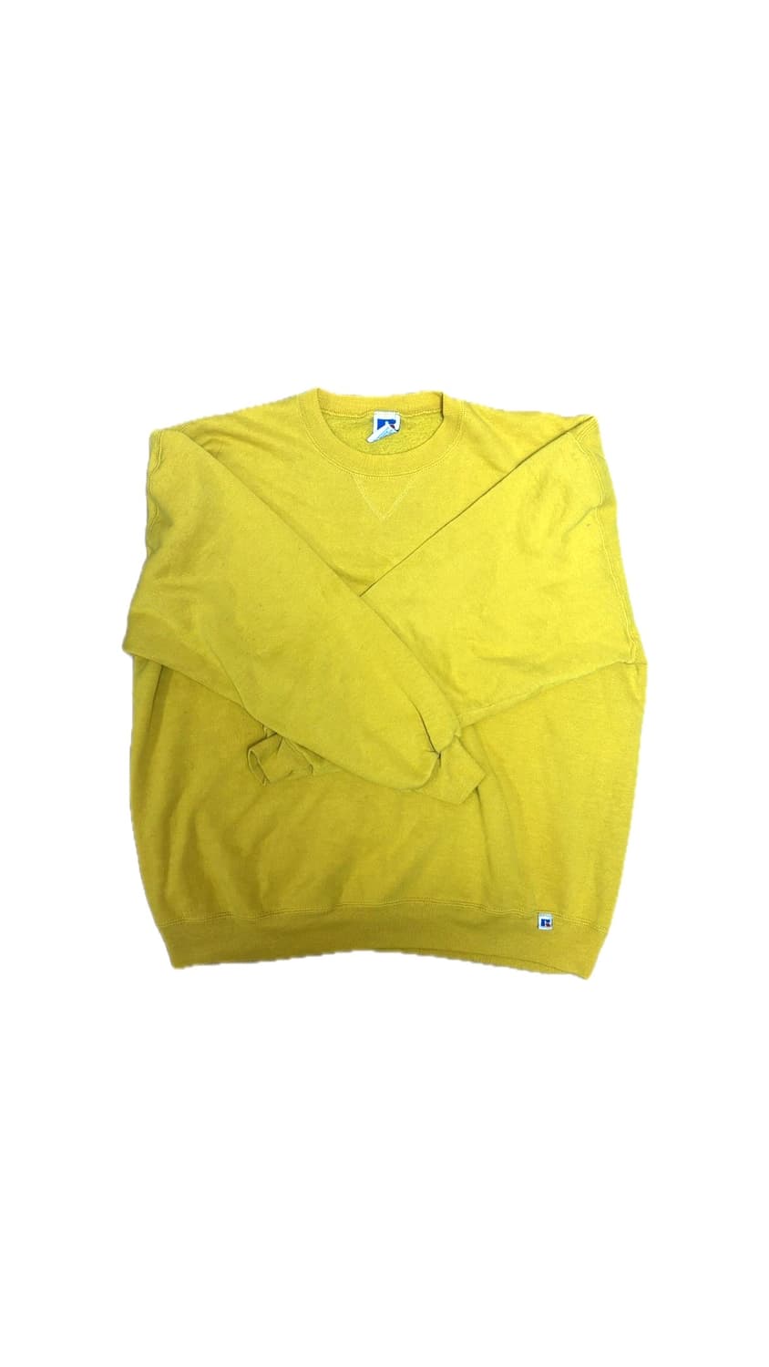 90s 러셀 맨투맨 옐로우 xl 상품이미지1