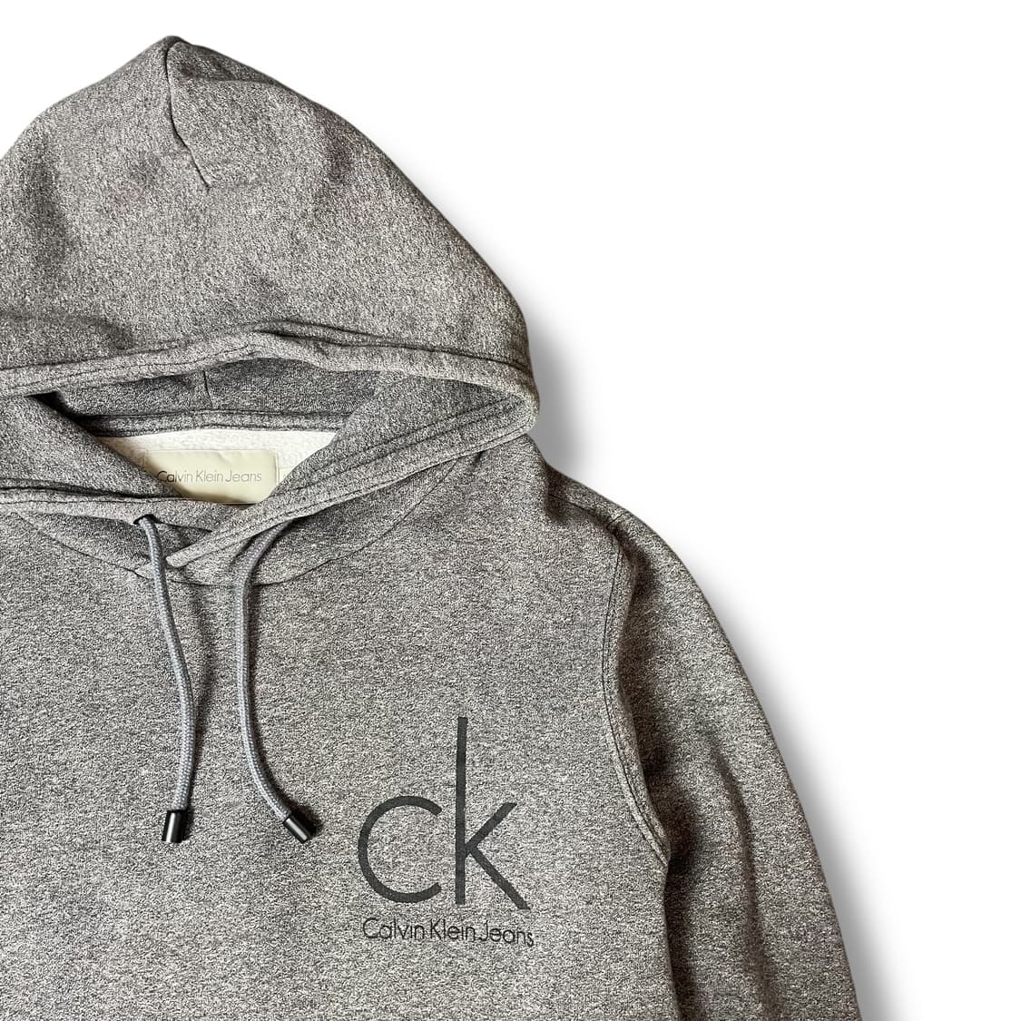 캘빈클라인진스 딥그레이 로고 프린팅 후드티 M 상품이미지3