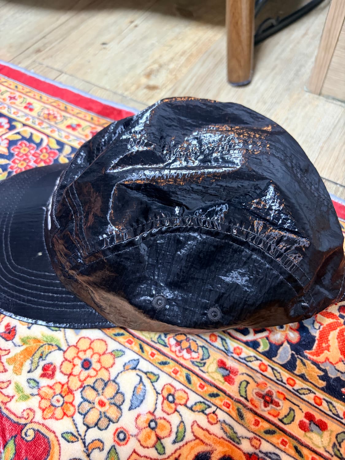 슈프림 글로스 립스탑 캠프캡 블랙 23FW 상품이미지3