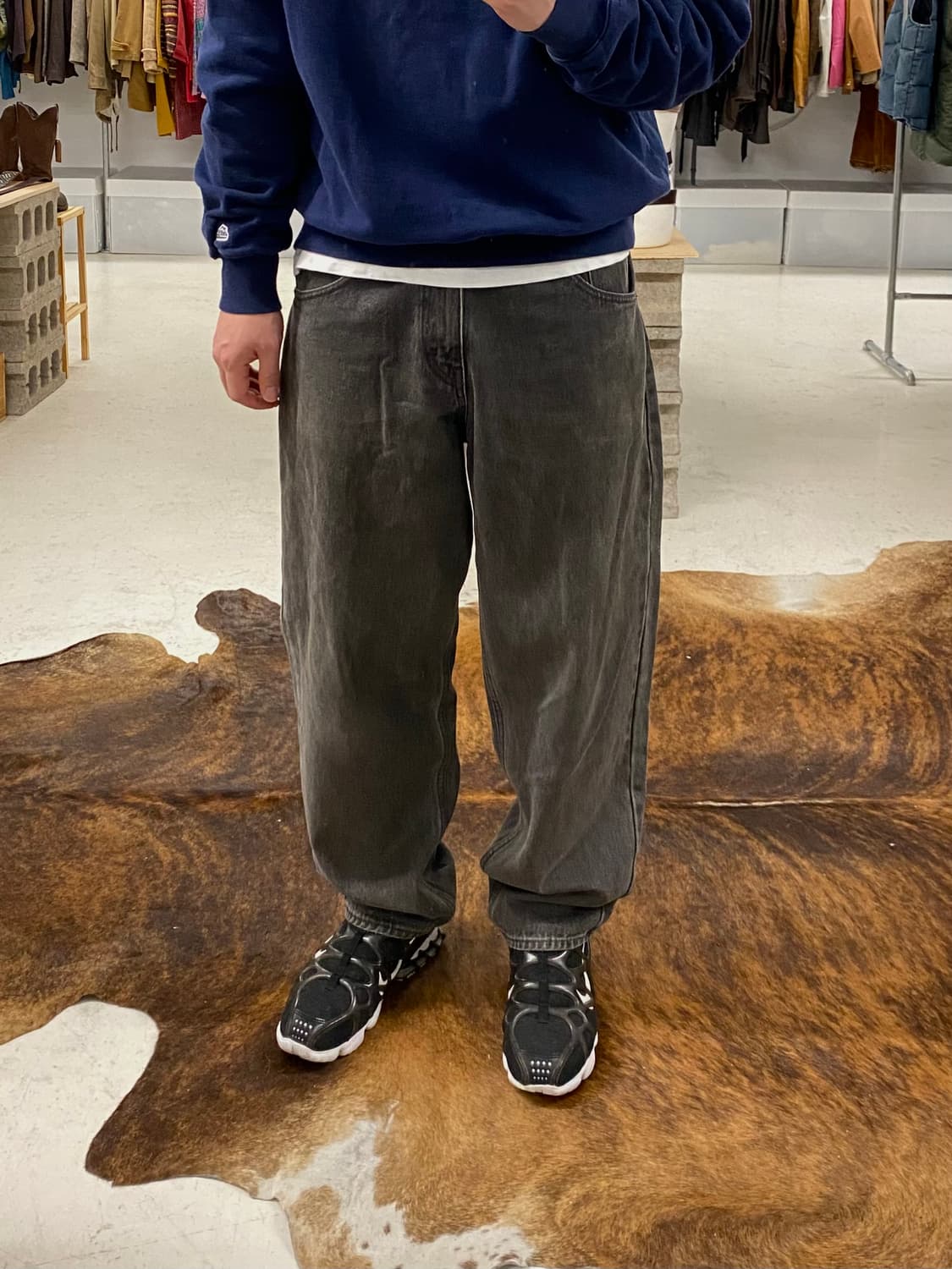 FREAK'S STORE beggy denim pants 흑청 배기 데님 상품이미지9