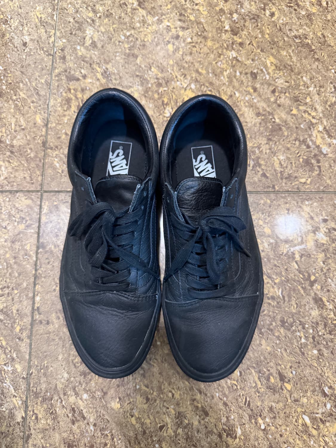 반스 올드스쿨 올블랙 레더 290 상품이미지1