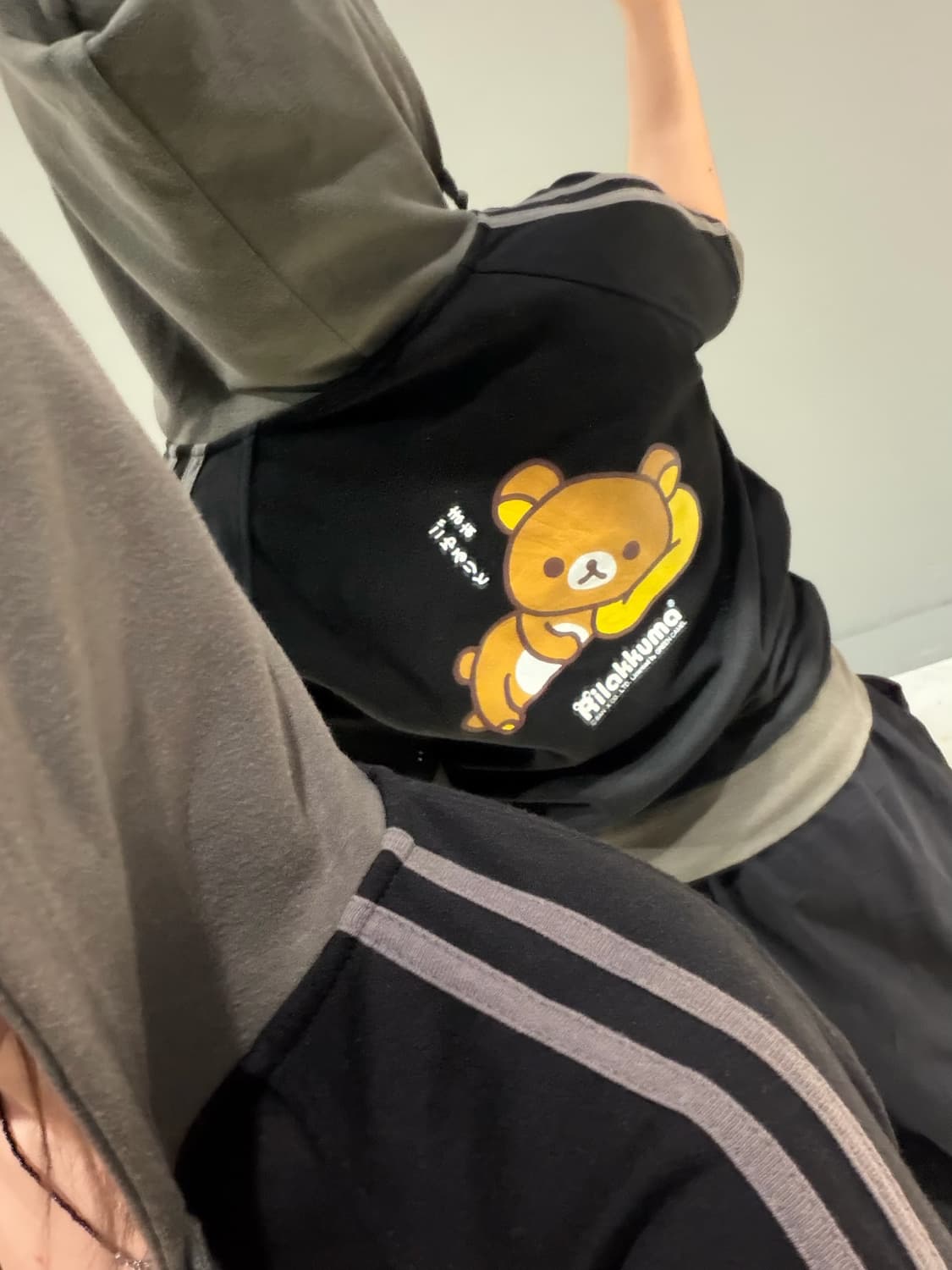 Rilakkuma back printing hood zip-up 상품이미지5
