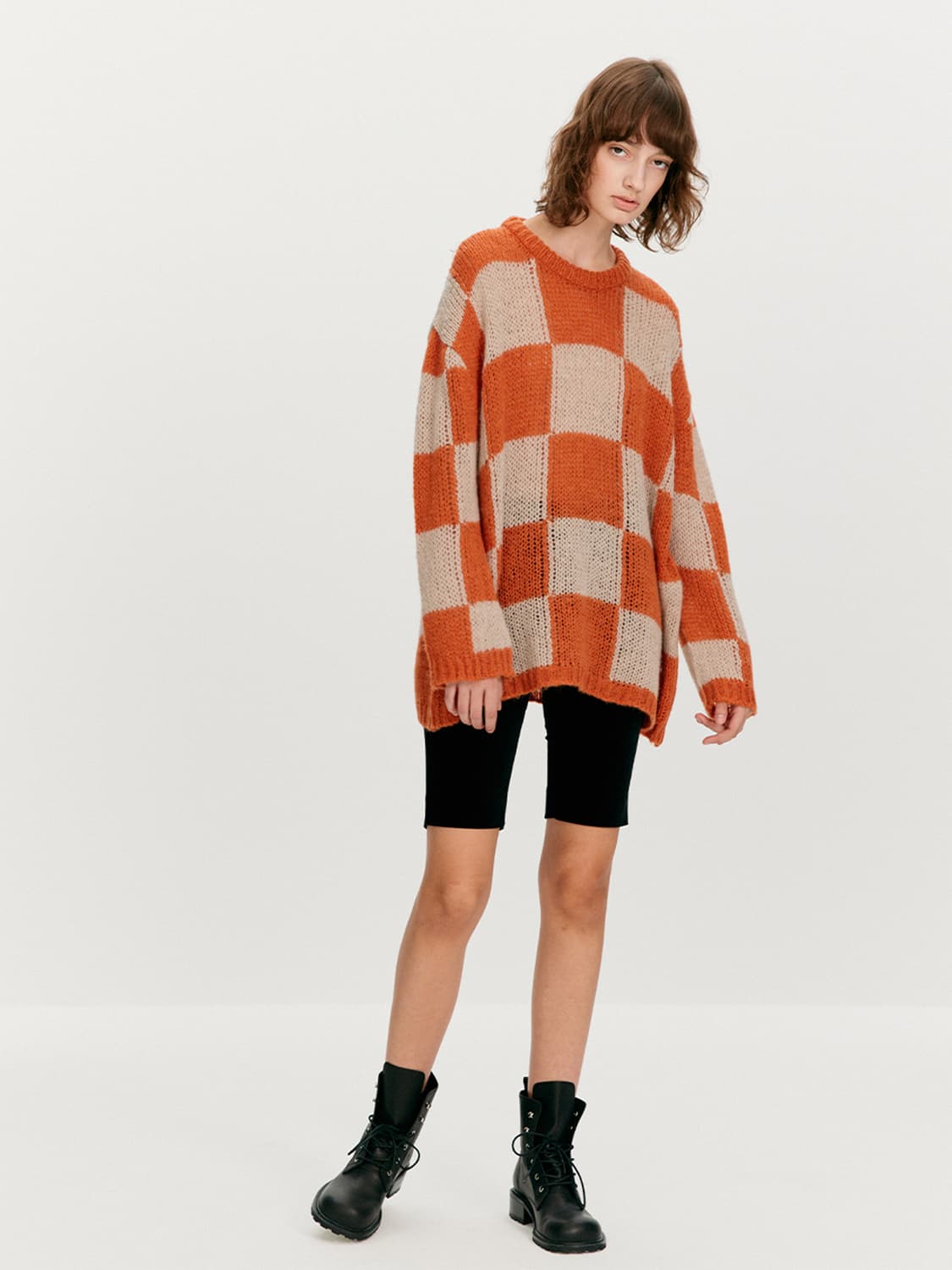 오픈와이와이 더오픈프로덕트 오렌지 니트 상품이미지1