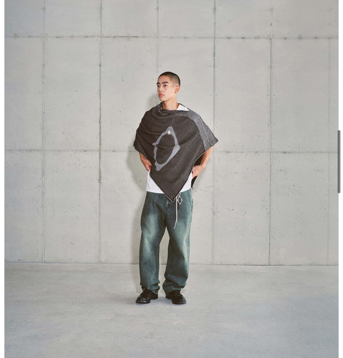 미스치프 워시드 슬라우치 팬츠 워시드블랙그린 상품이미지3