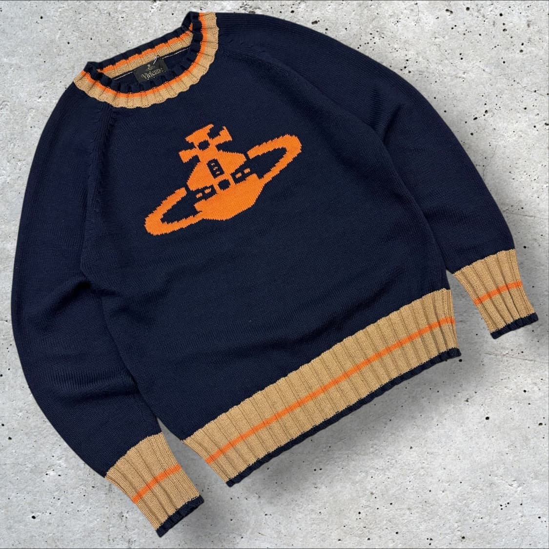 [M] 비비안웨스트우드 빅로고 오렌지 니트 B949 상품이미지1