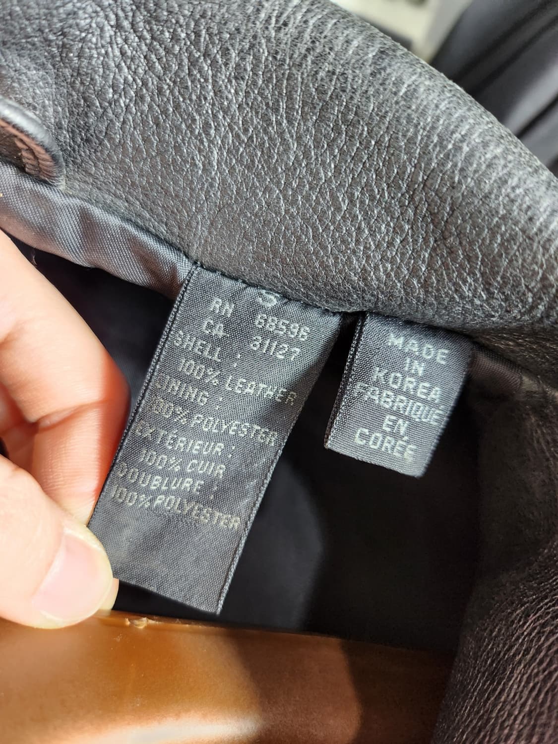 DKNY 레더 블레이저 상품이미지3