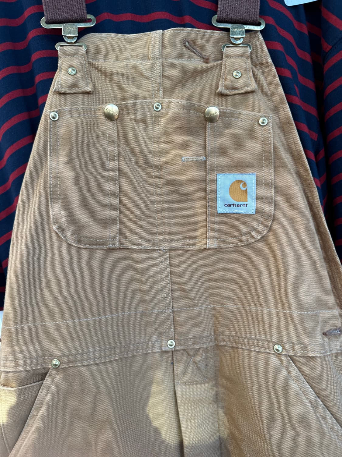Carhartt 브라운 오버롤 멜빵 상품이미지1