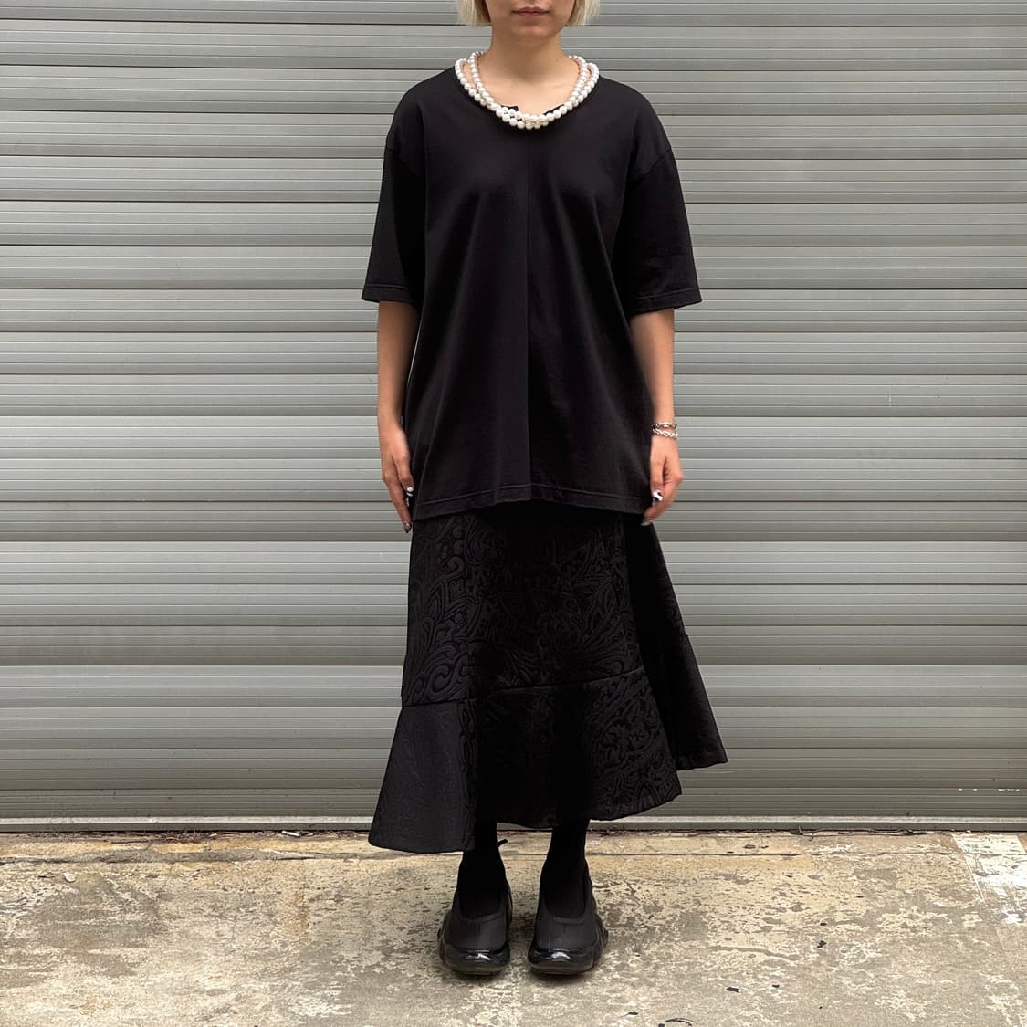 Pearl Neck Tunic T-Shirt 상품이미지7