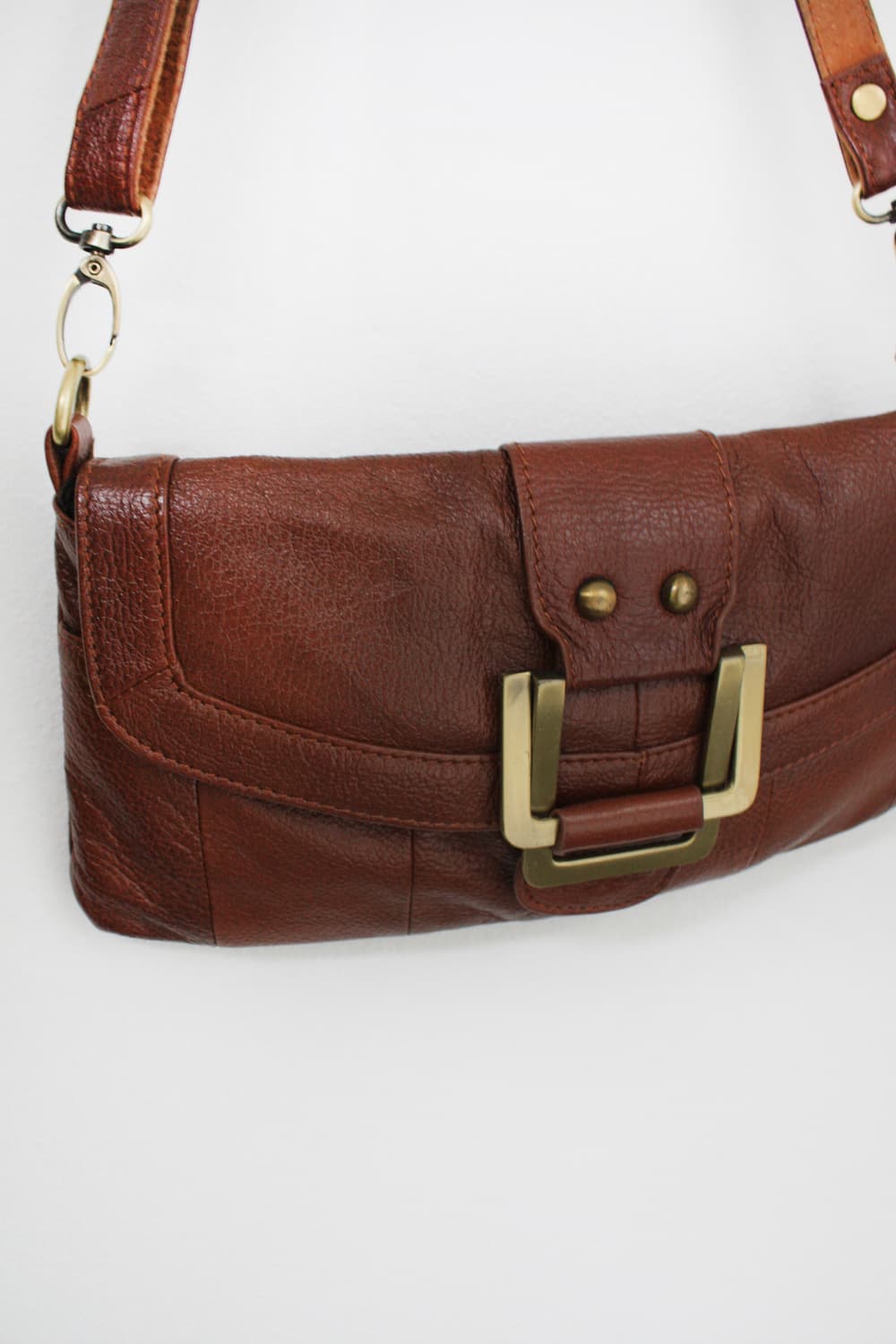 Vintage Brown Leather Bag 상품이미지3