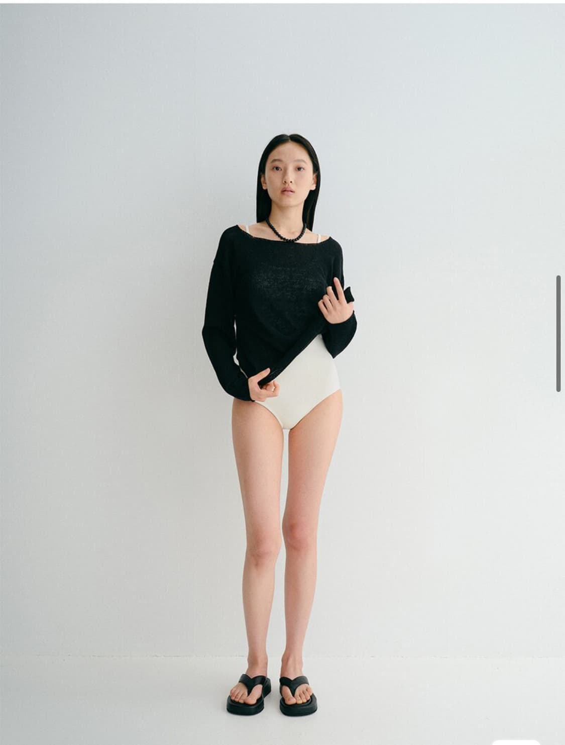 어그스트 linen loose knit (black) 상품이미지2