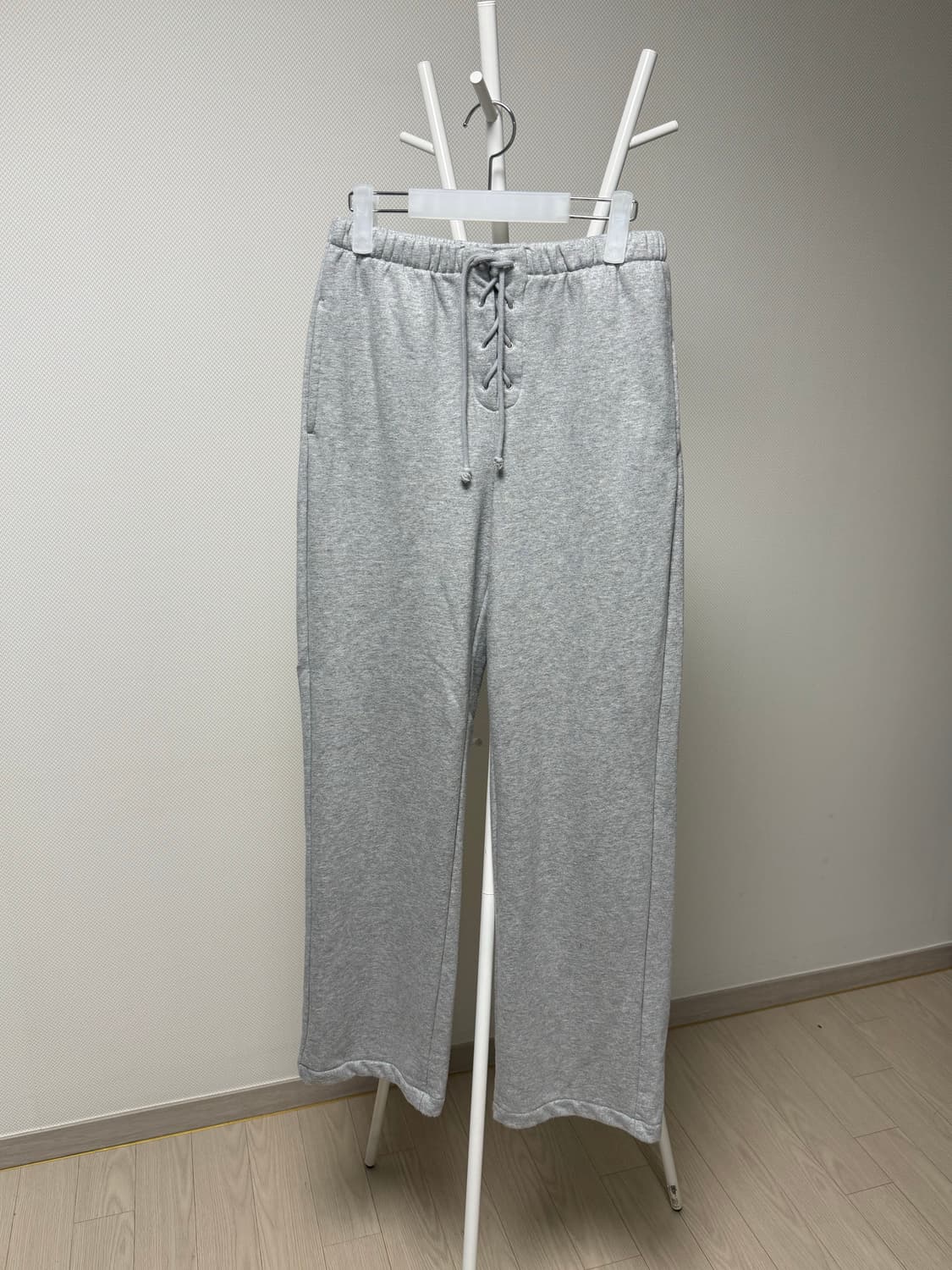 OPEN YY 레이스업 라운지 팬츠 그레이 m 상품이미지3