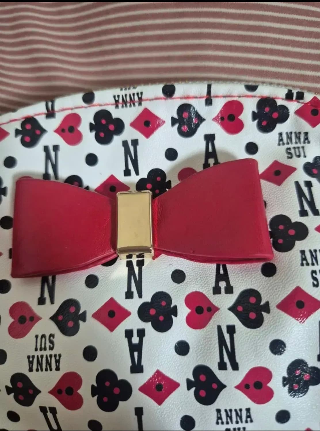 안나수이 리본ㅡ트럼프 파우치 👝 상품이미지2