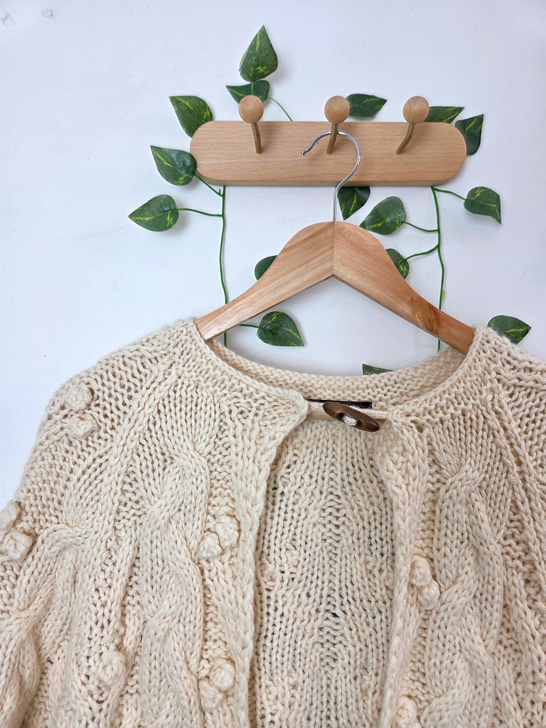 모리 원버튼 반팔 가디건 상품이미지2