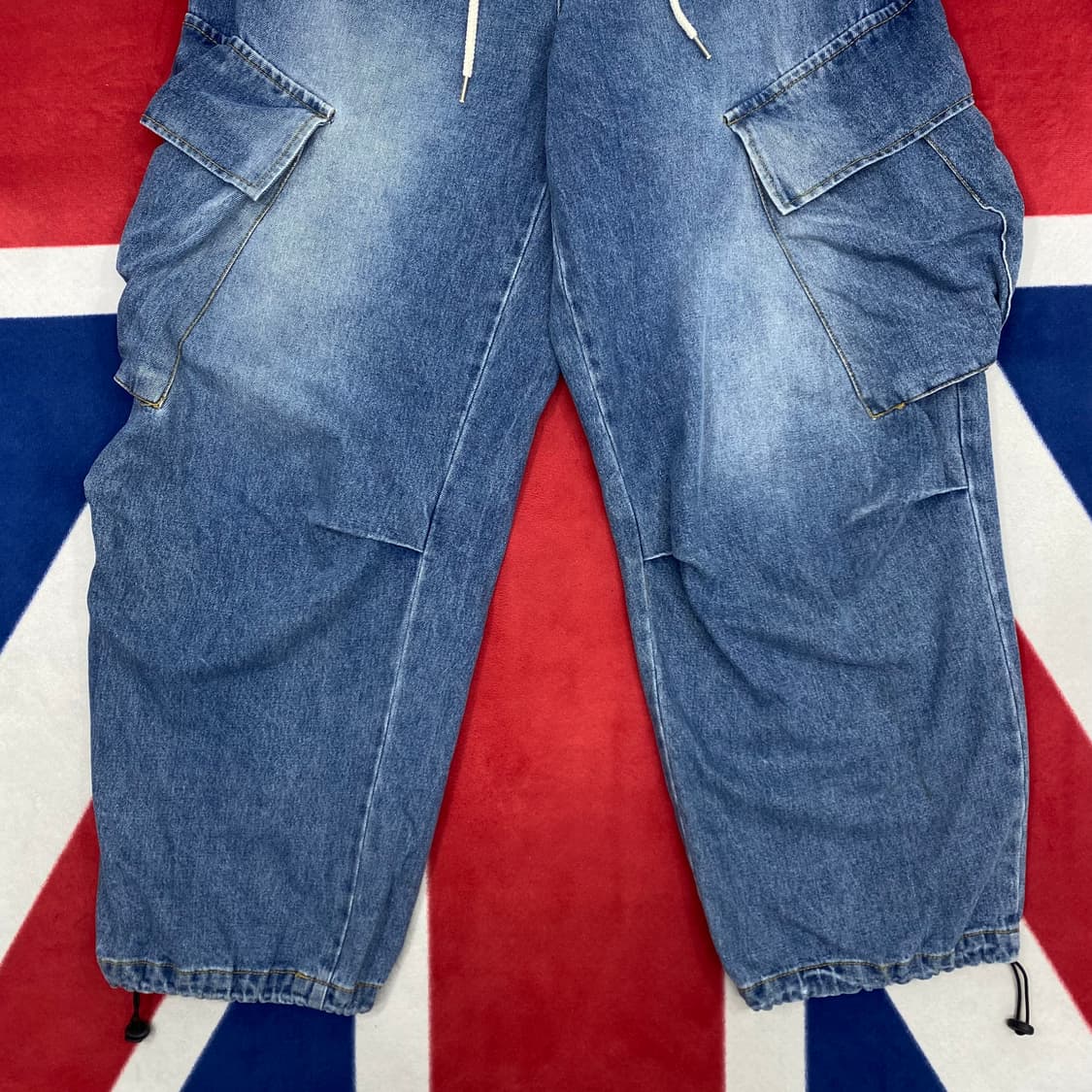 빈티지 와이드 데님 카고팬츠 FREE 상품이미지3