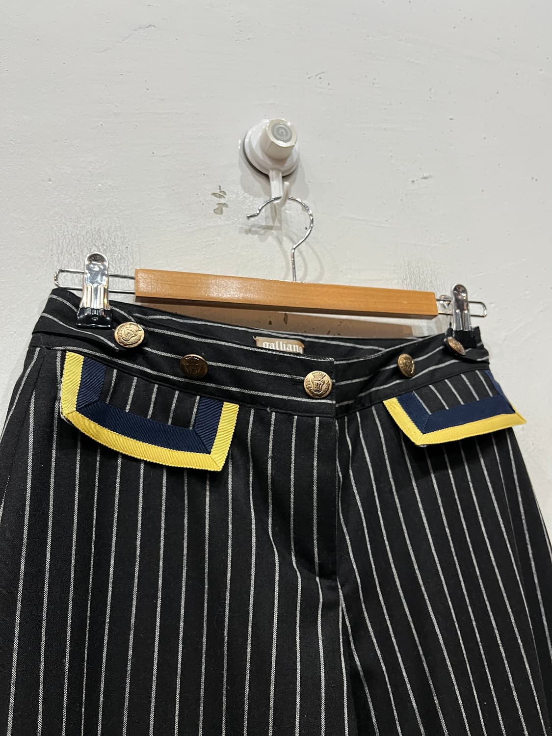 존 갈리아노 로우라이즈 스트라이프 울 팬츠 우먼즈 상품이미지3