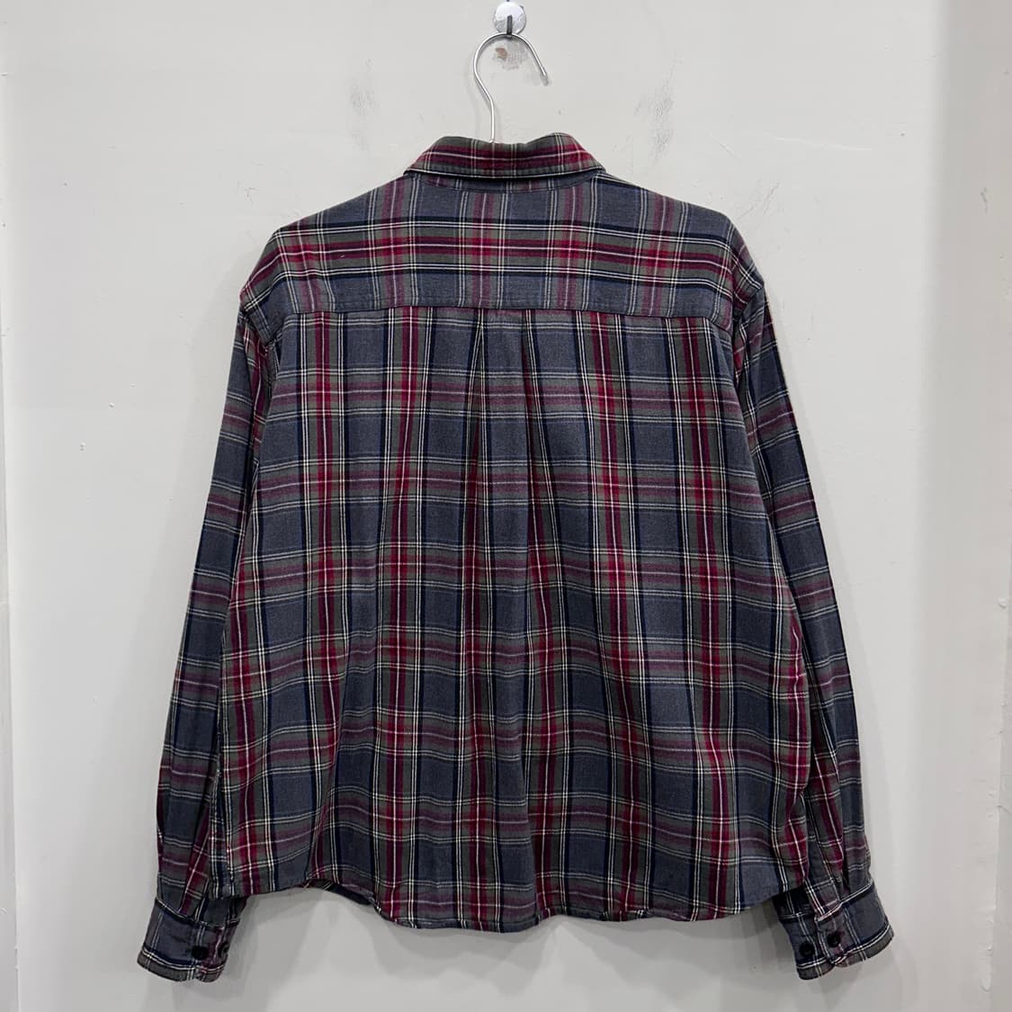 L.L Bean 엘엘빈 옴브레 체크 코튼 크롭셔츠 상품이미지5