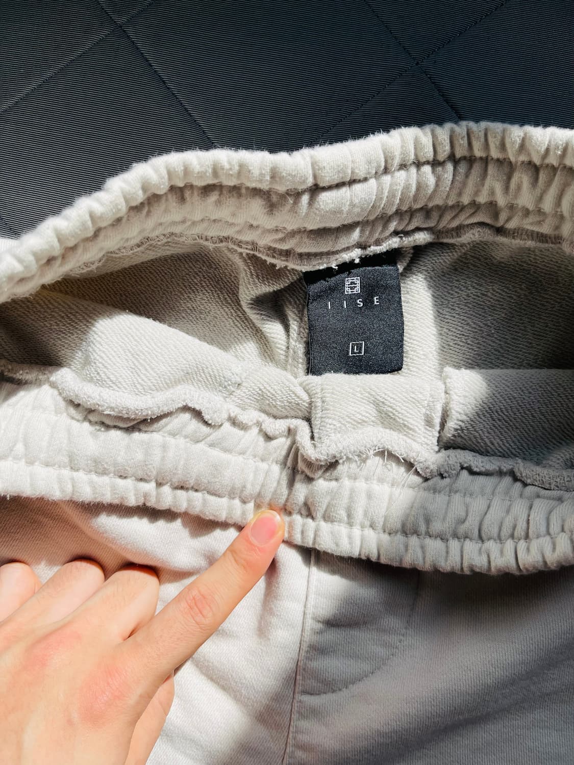 iise 아이보리 반집업, 반바지 셋업 L 상품이미지8