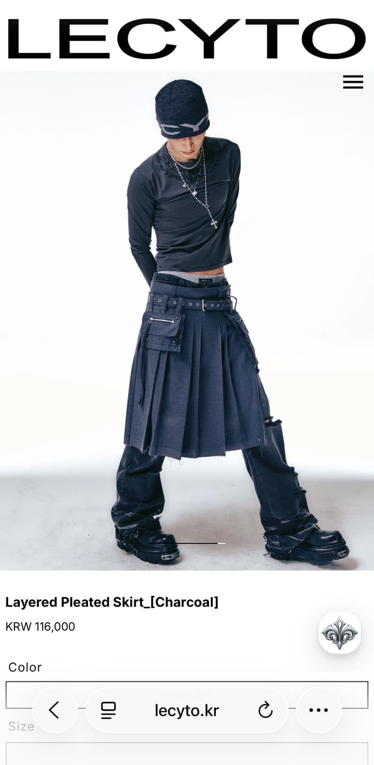 레씨토 레이어드 플리츠 스커트 상품이미지2