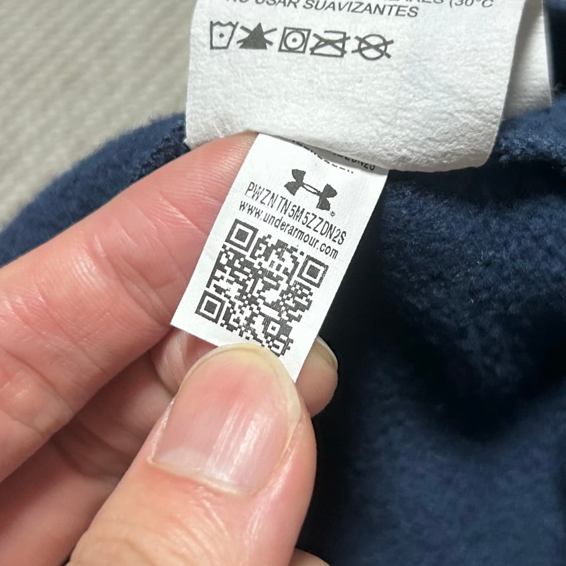 [M] Underarmour 언더아머 네이비 코튼 후드티 상품이미지5