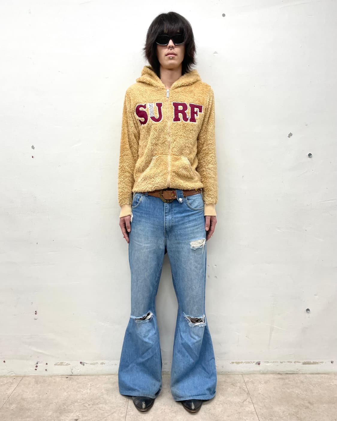 Dark Ivory Fur Hooded Zip-Up 상품이미지4