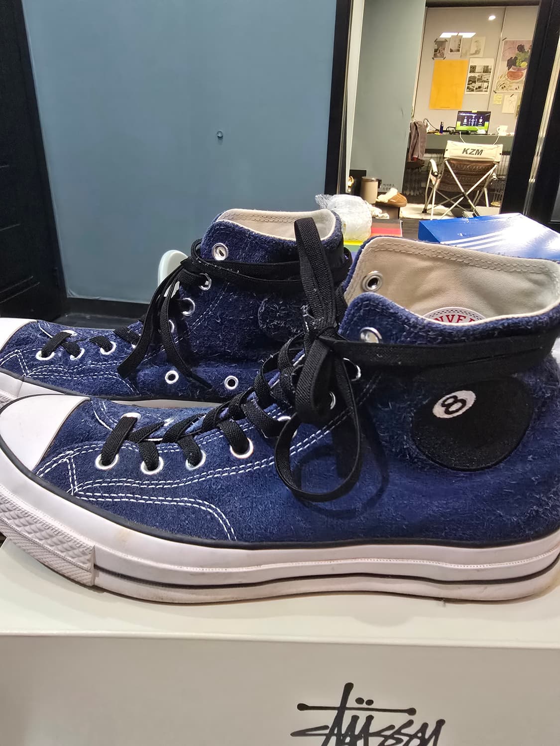 컨버스 x 스투시 콜라보 8핀볼 척70 하이 275  상품이미지3