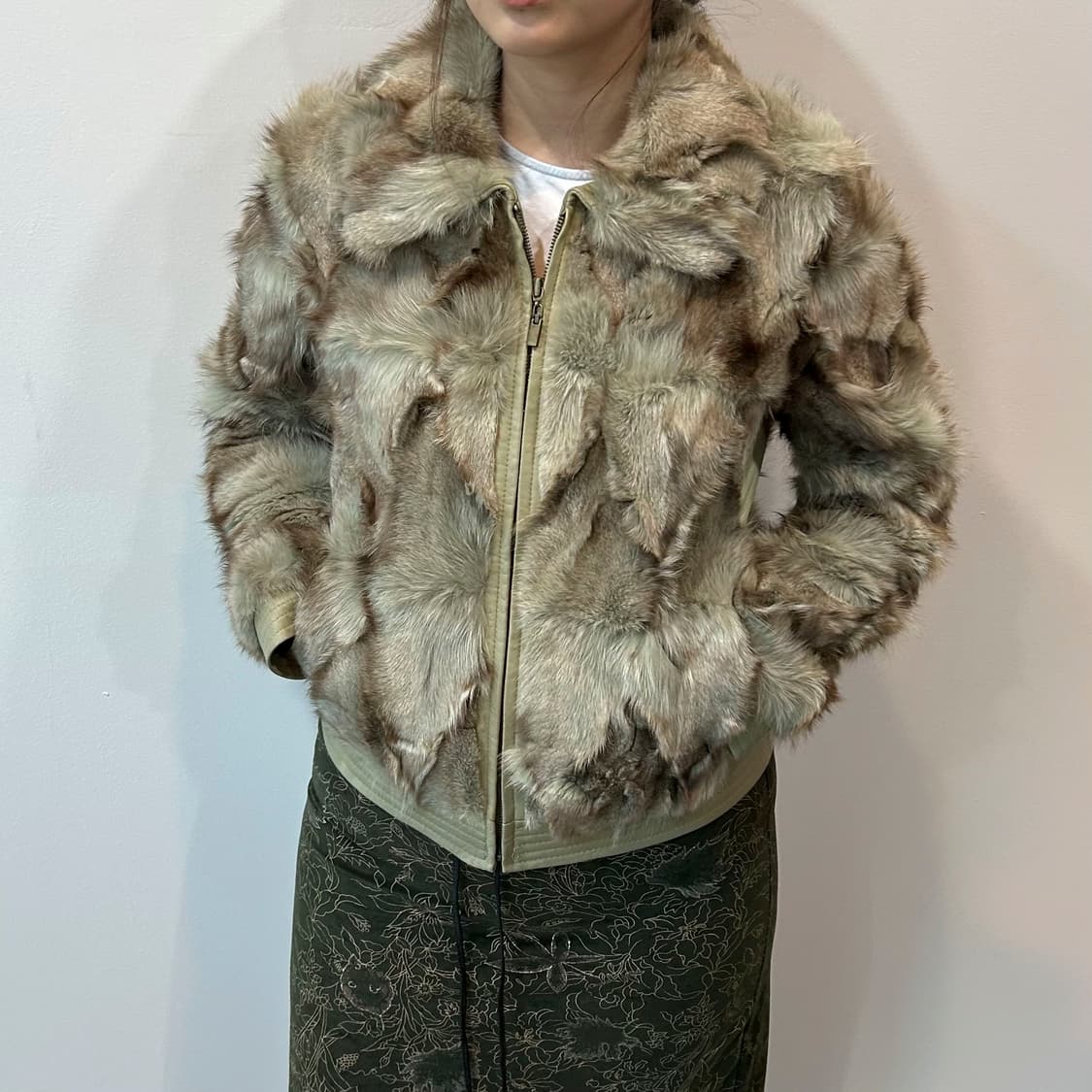 카키브라운 폭스퍼 자켓 상품이미지3