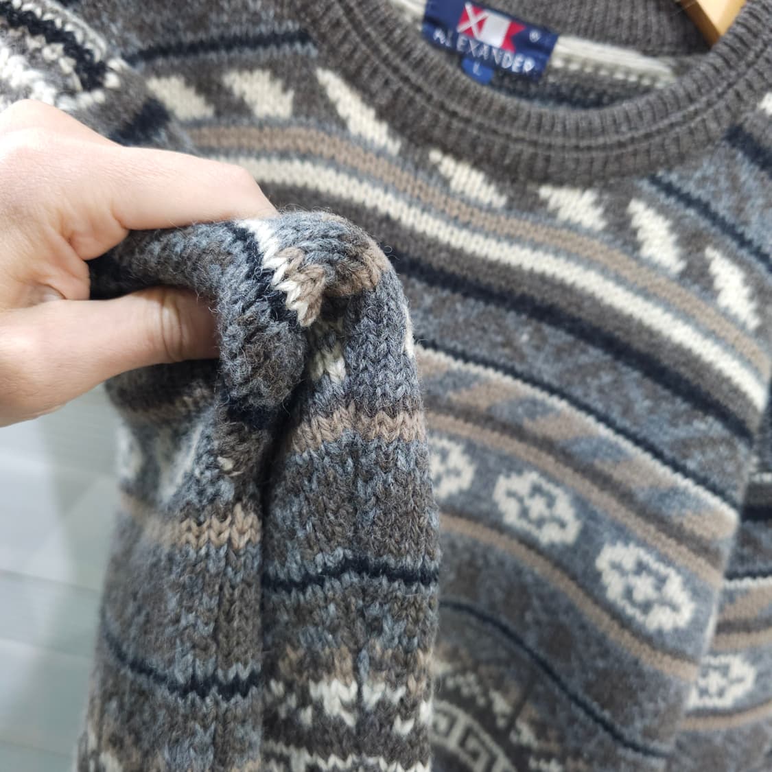 90s ALEXANDER 헤비울 니트 스웨터- 우먼L 상품이미지5