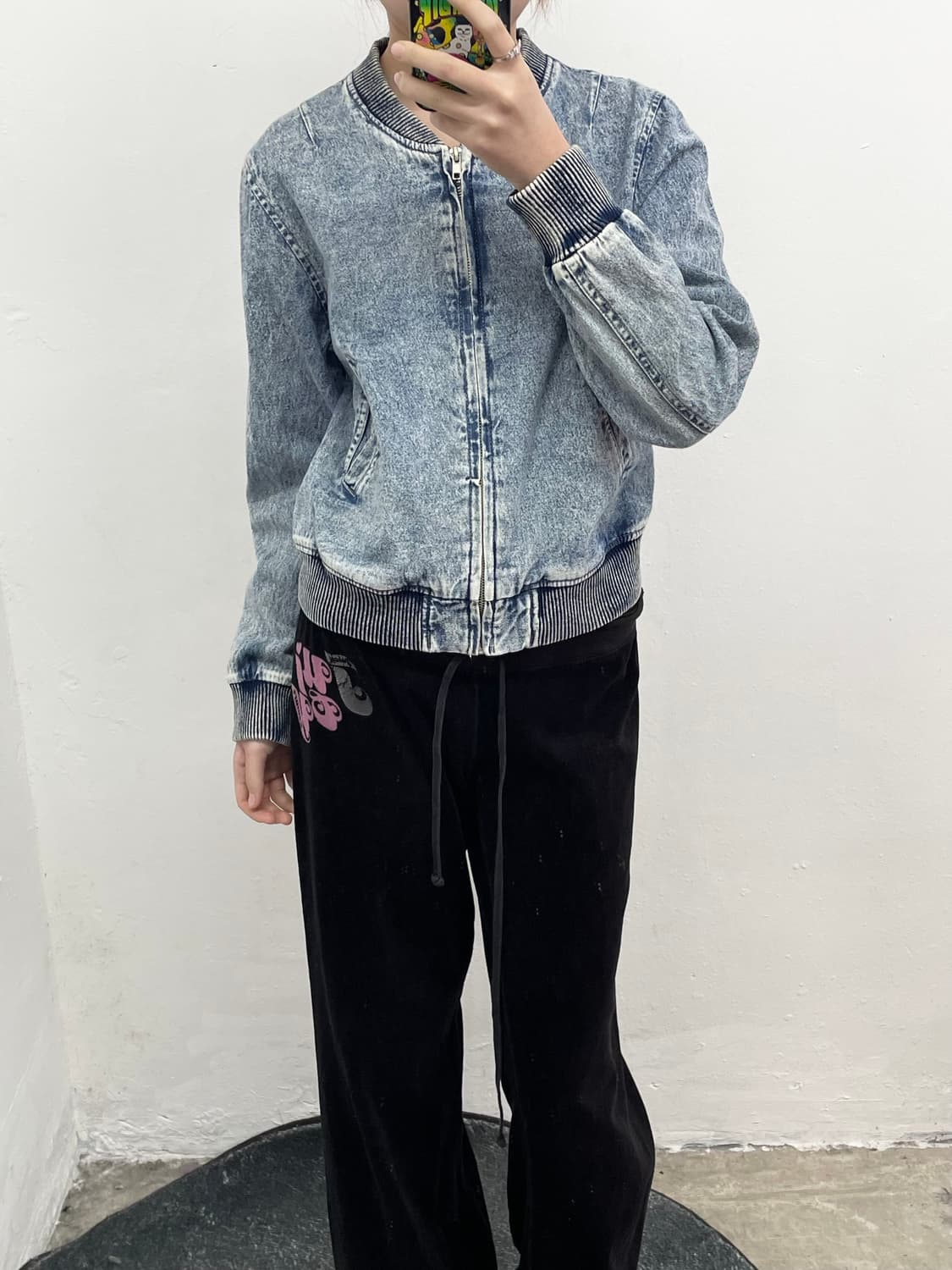 데님 워싱 블루종 자켓 상품이미지4