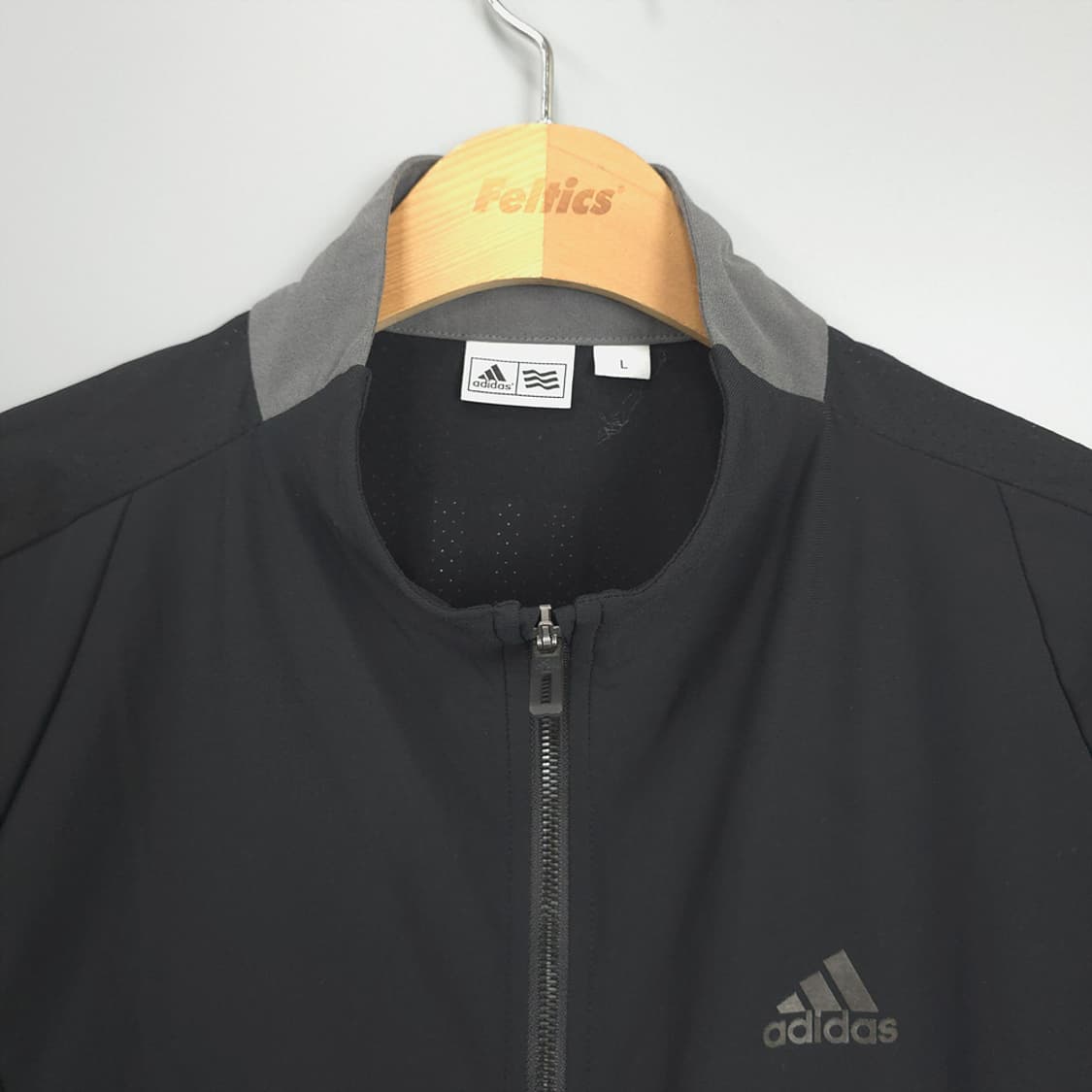 아디다스 Adidas 바람막이 집업 자켓 블랙 L 상품이미지2