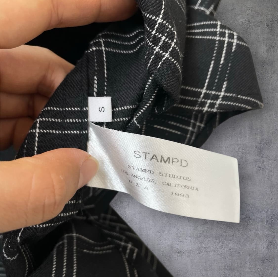 스탬피디 Stampd 블랙 체크 포켓 셔츠 S 상품이미지4