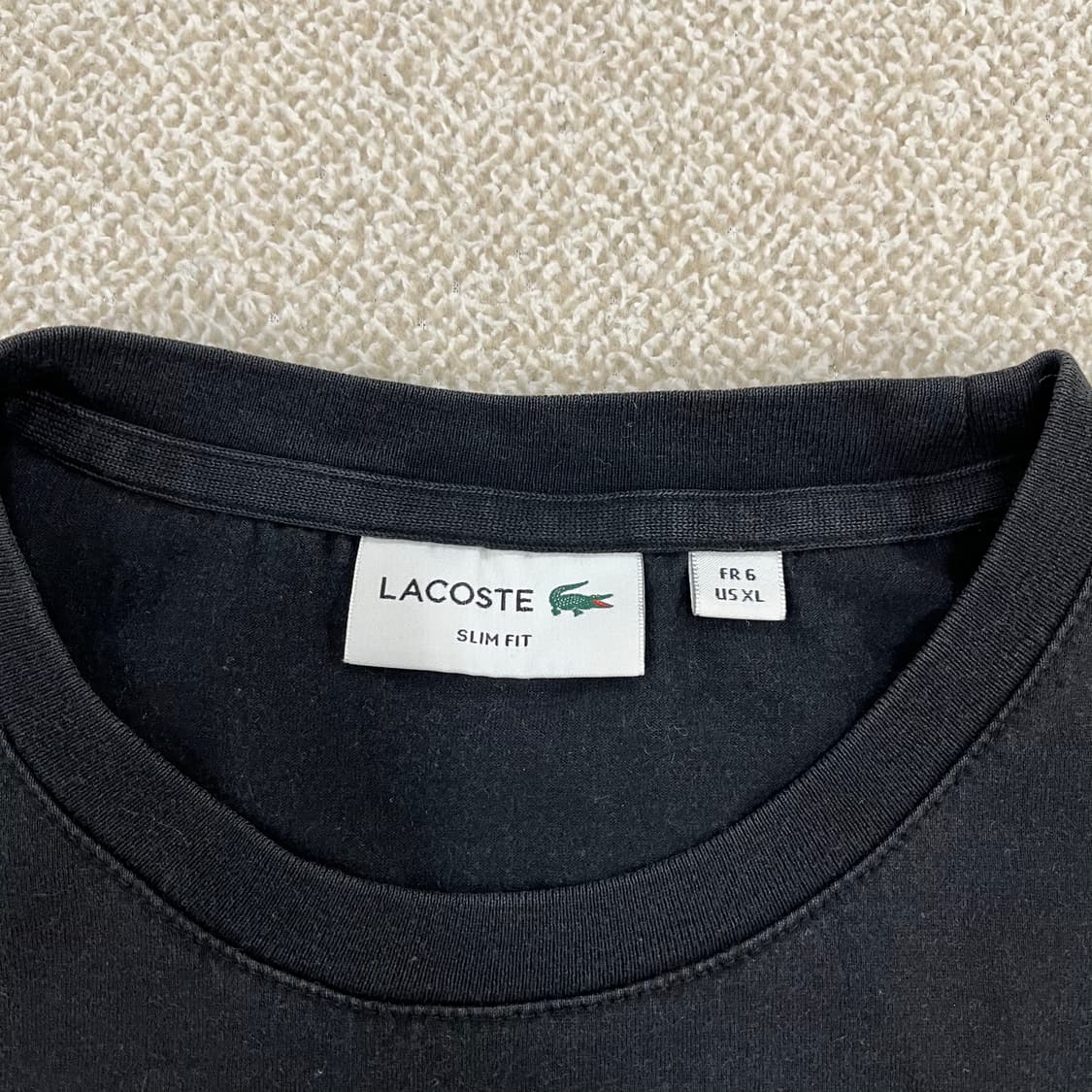 XL 라코스테 빅크록자수 반팔 티셔츠 0224M 상품이미지2