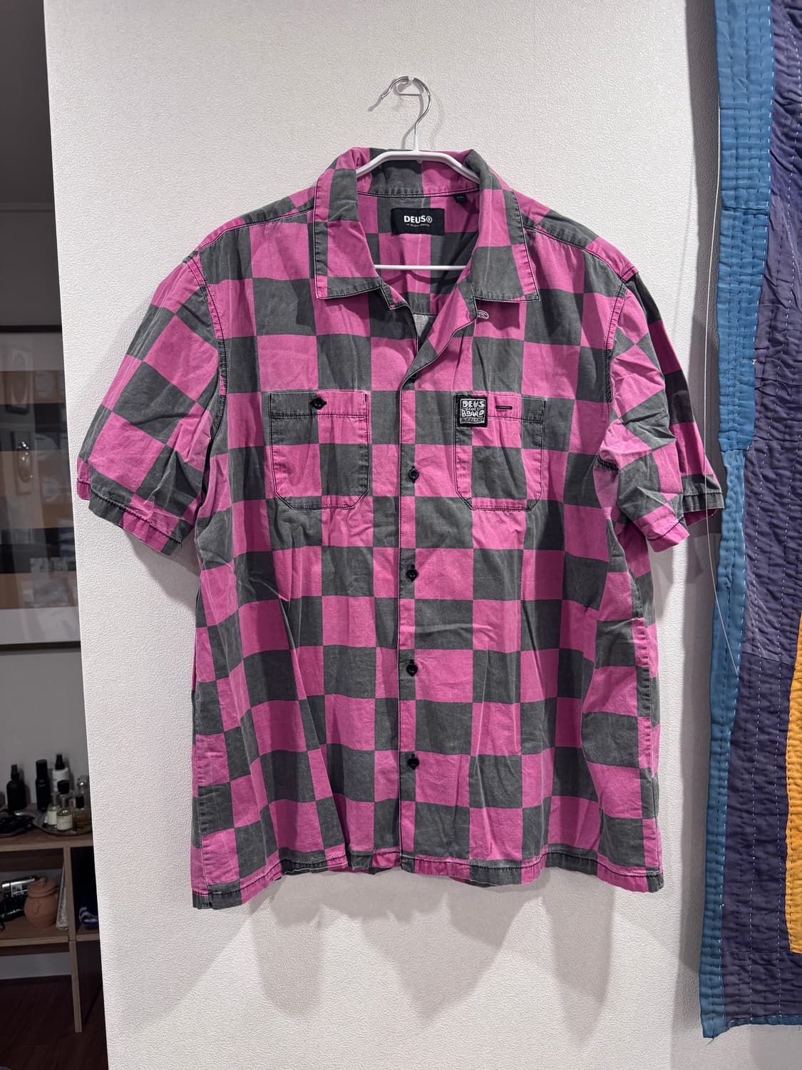 데우스엑스마키나 체커보드 반팔 셔츠 상품이미지1