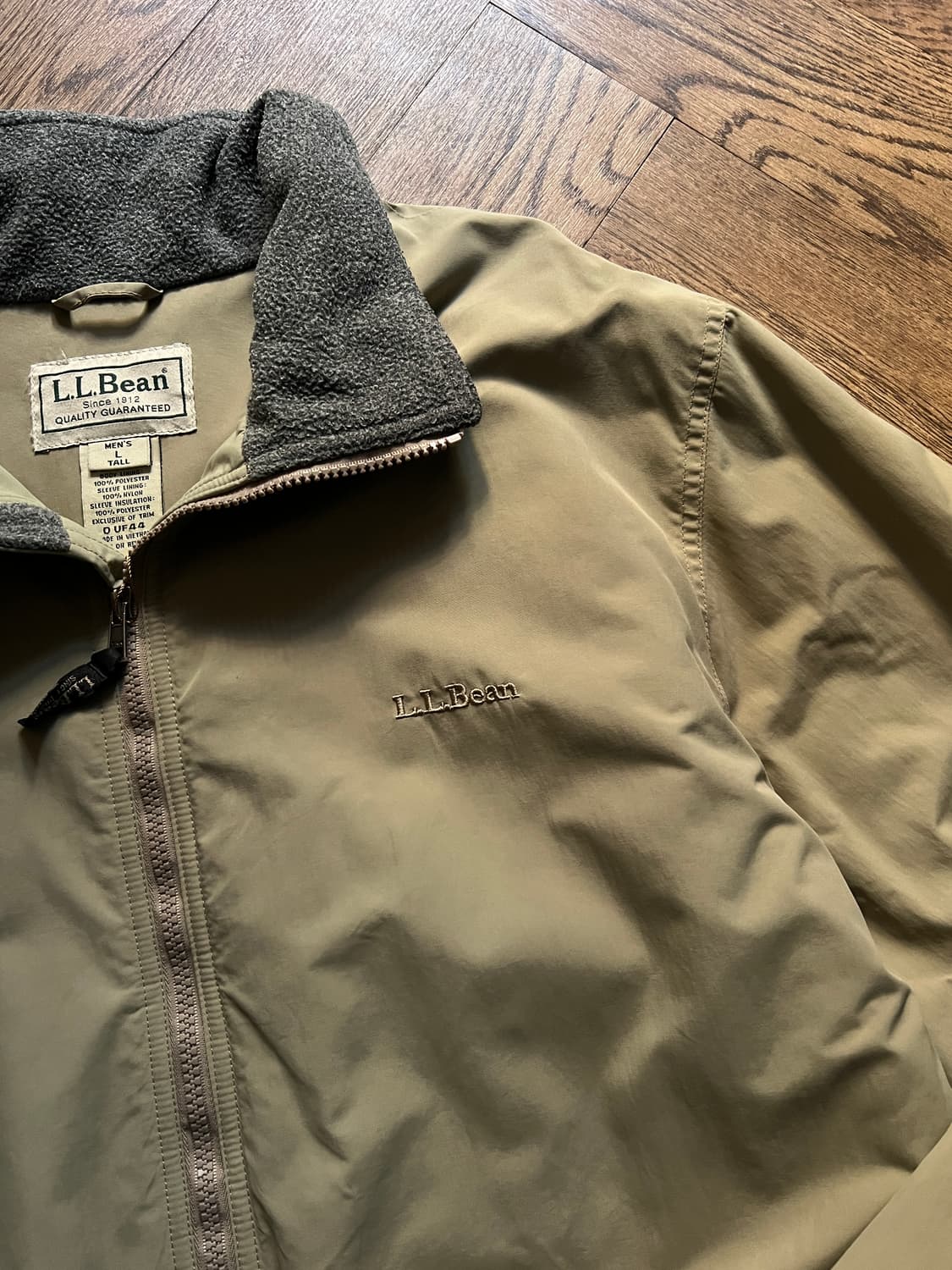 [L]엘엘빈 USA 플리스 라이닝 베이지 웜업 자켓 상품이미지3