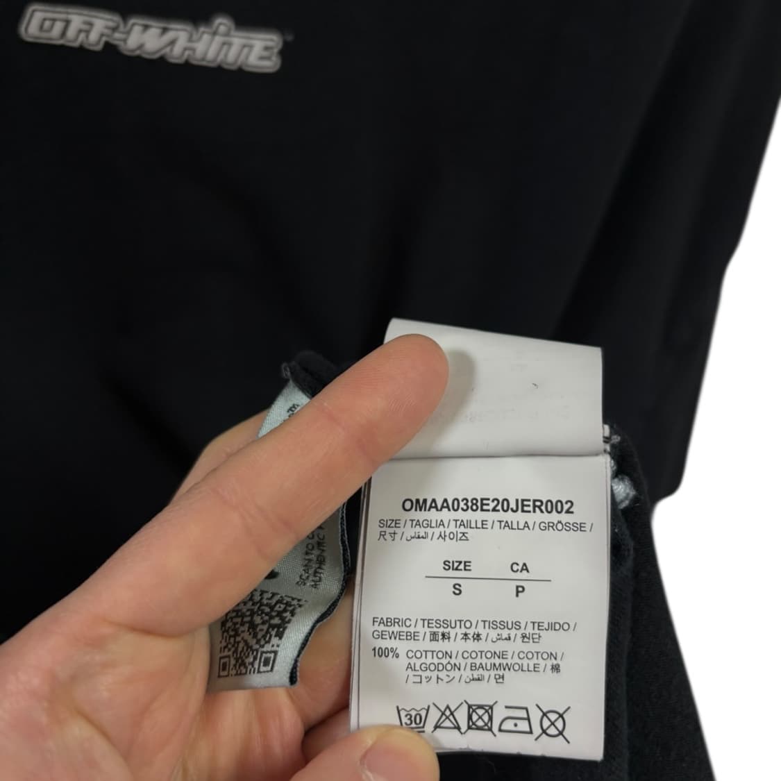 큐알)오프화이트 마커 펜 애로우 오버핏 티셔츠 상품이미지7