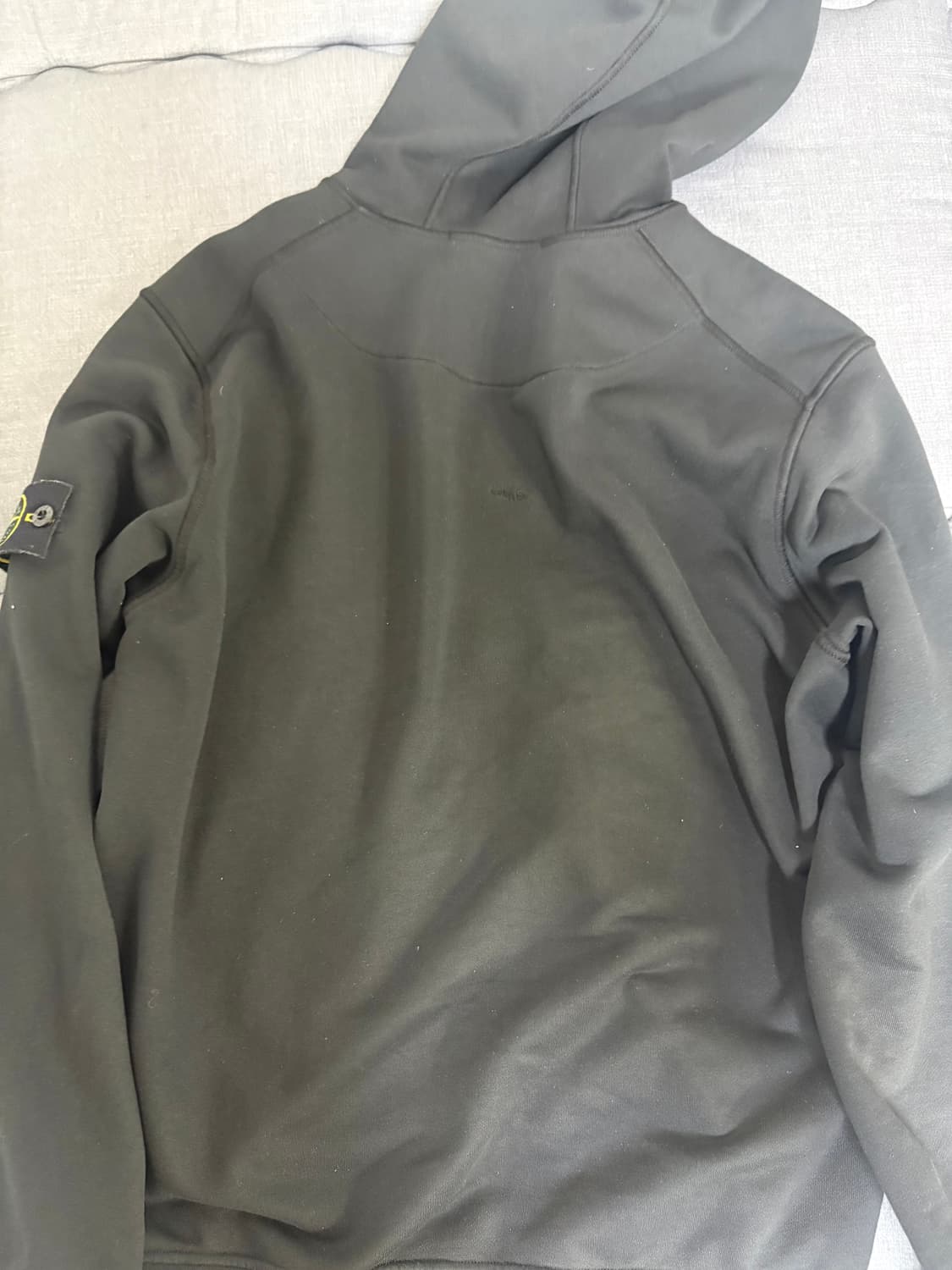 스톤아일랜드 가먼트 다이드 코튼 플리스 풀 지퍼 후드 집업 상품이미지3