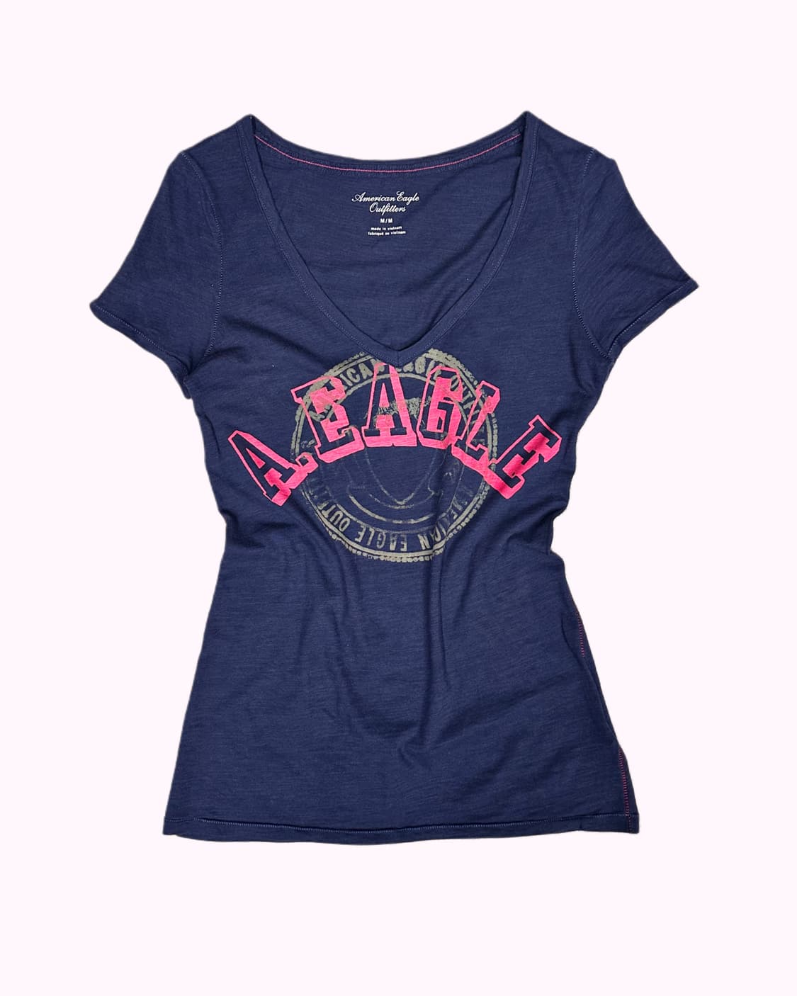 logo navy v-neck t-shirt 상품이미지1