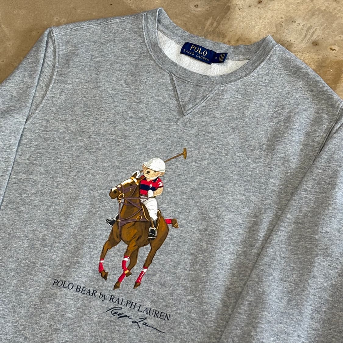 M 폴로랄프로렌 폴로베어 & 빅포니 그레이 맨투맨  상품이미지1