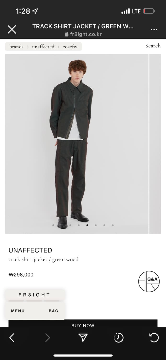 언어펙티드 Track Shirt Jacket / Green Wood 상품이미지1