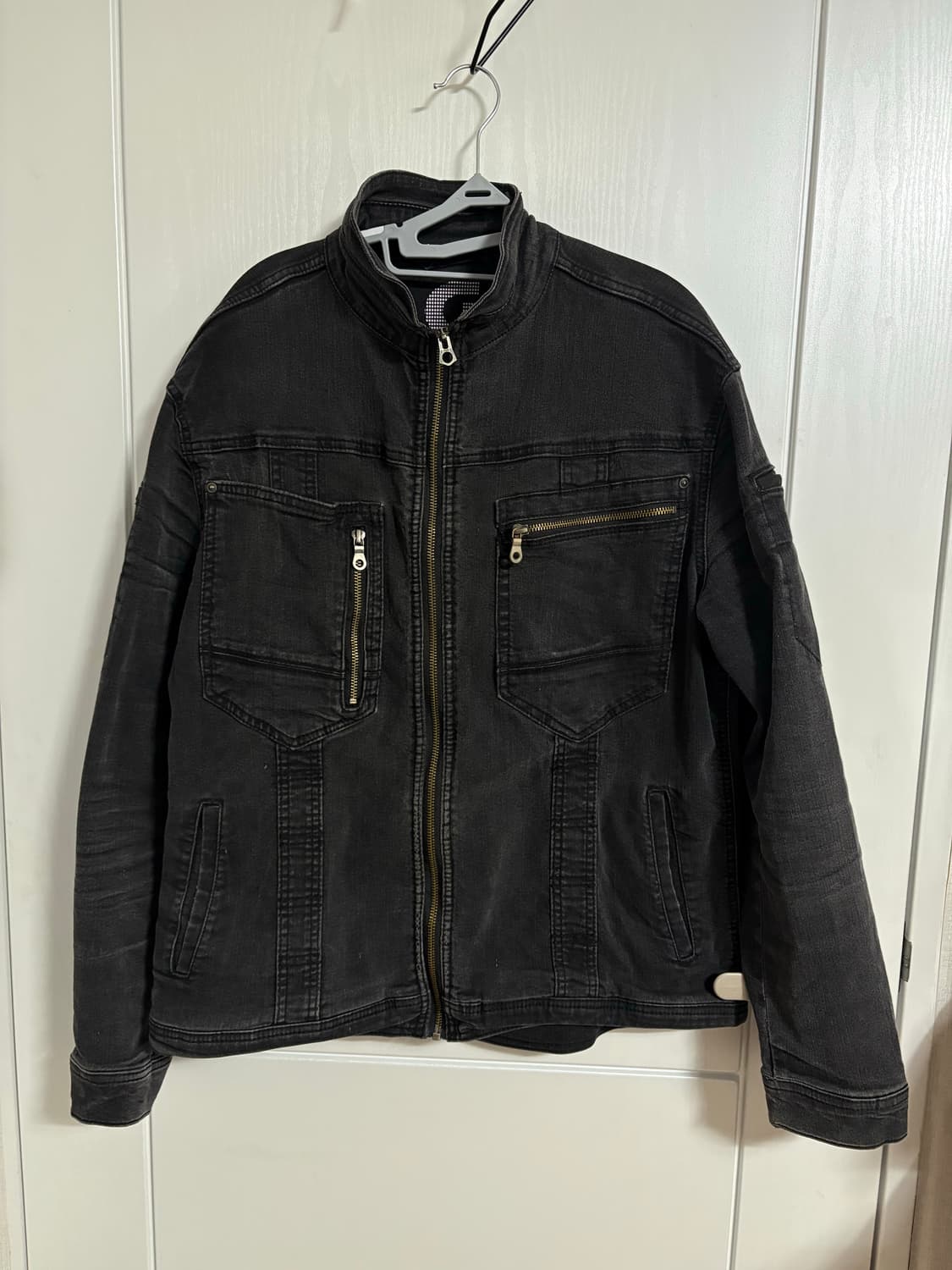 vintage black denim jacket 상품이미지1