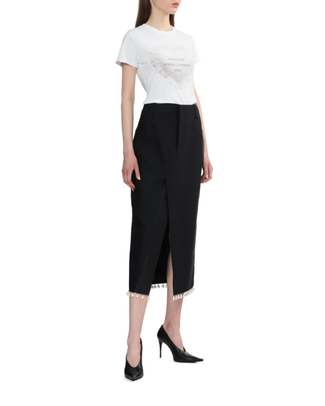 새상품 김해김 25ss 프릴하트 숏슬리브 XS/M 상품이미지3