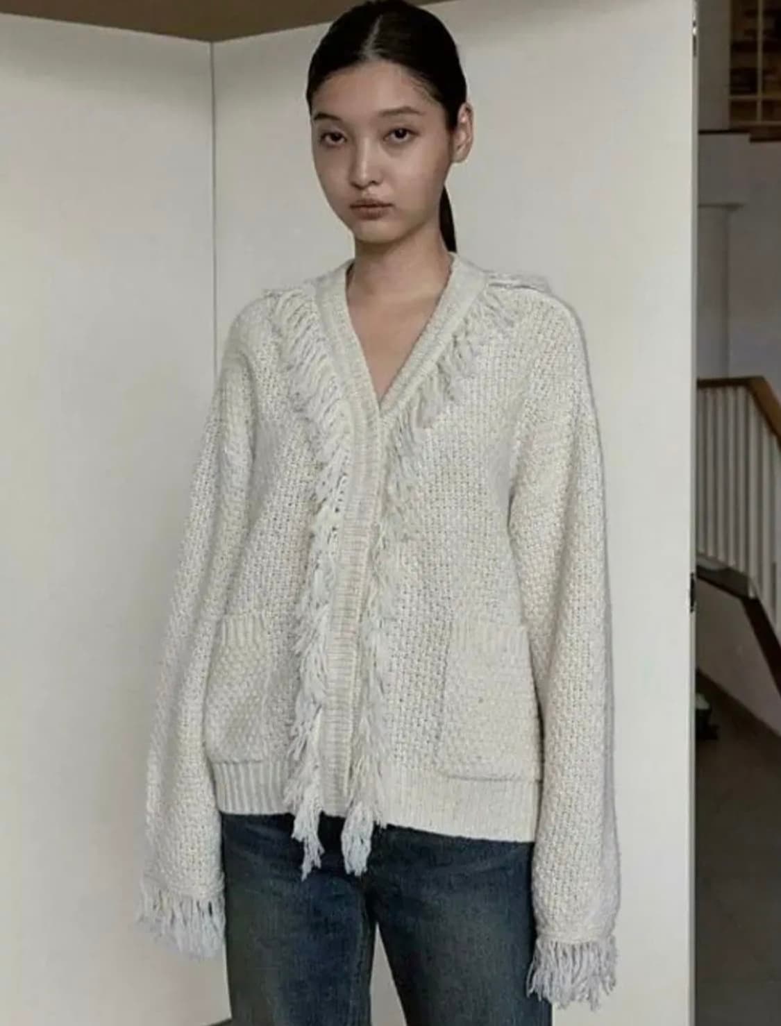 Sinoon lace fringe cardigan 상품이미지5