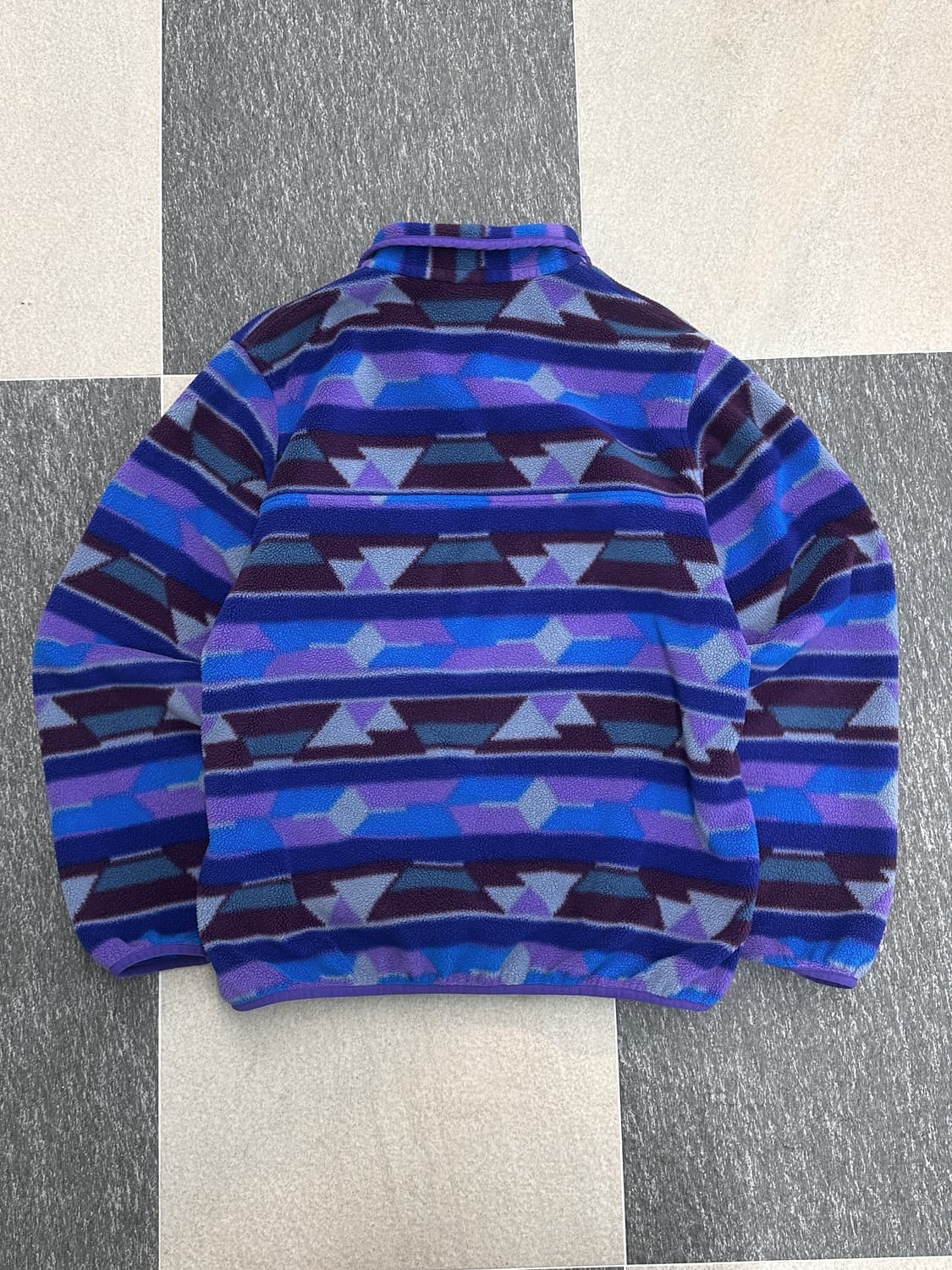 파타고니아 신칠라 블루 패턴 스냅 플리스 상품이미지8