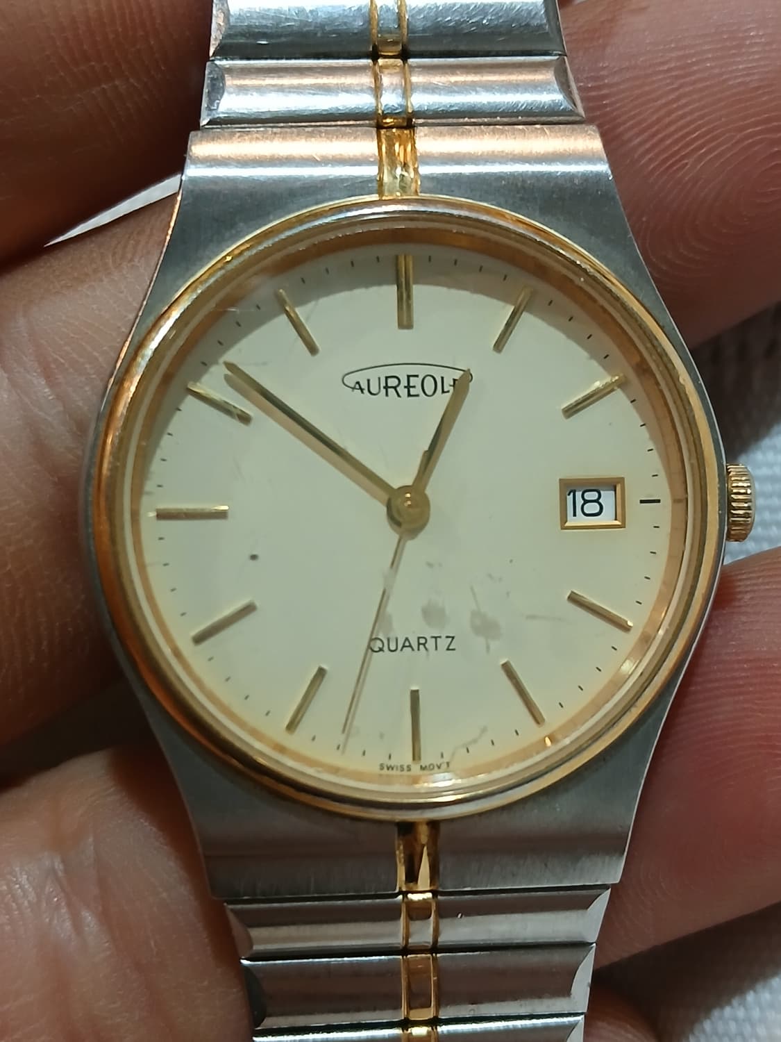 빈티지 스위스 AUREOLE 쿼츠 시계 상품이미지2