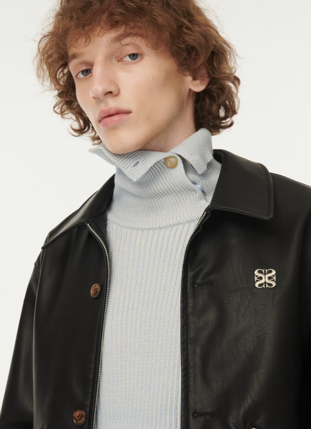 세터 베로나 투톤 터틀넥 니트 소프트 블루 M 상품이미지5