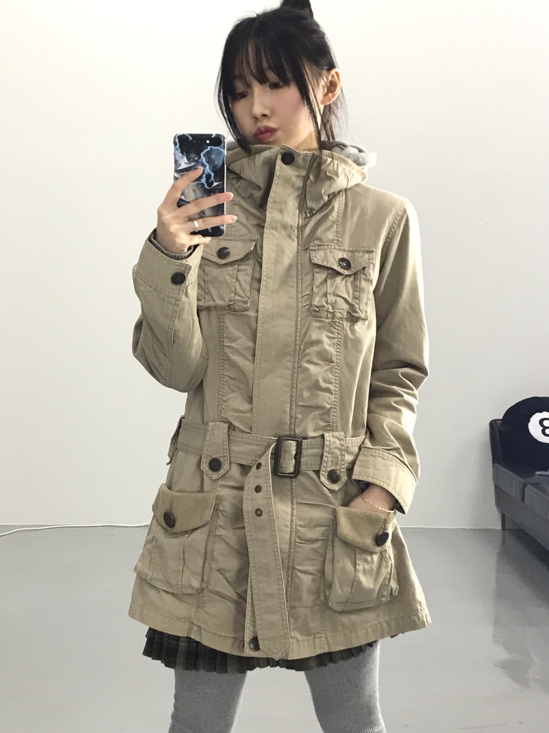 Von Dutch Y2K Belted High-Neck Jacket 상품이미지1