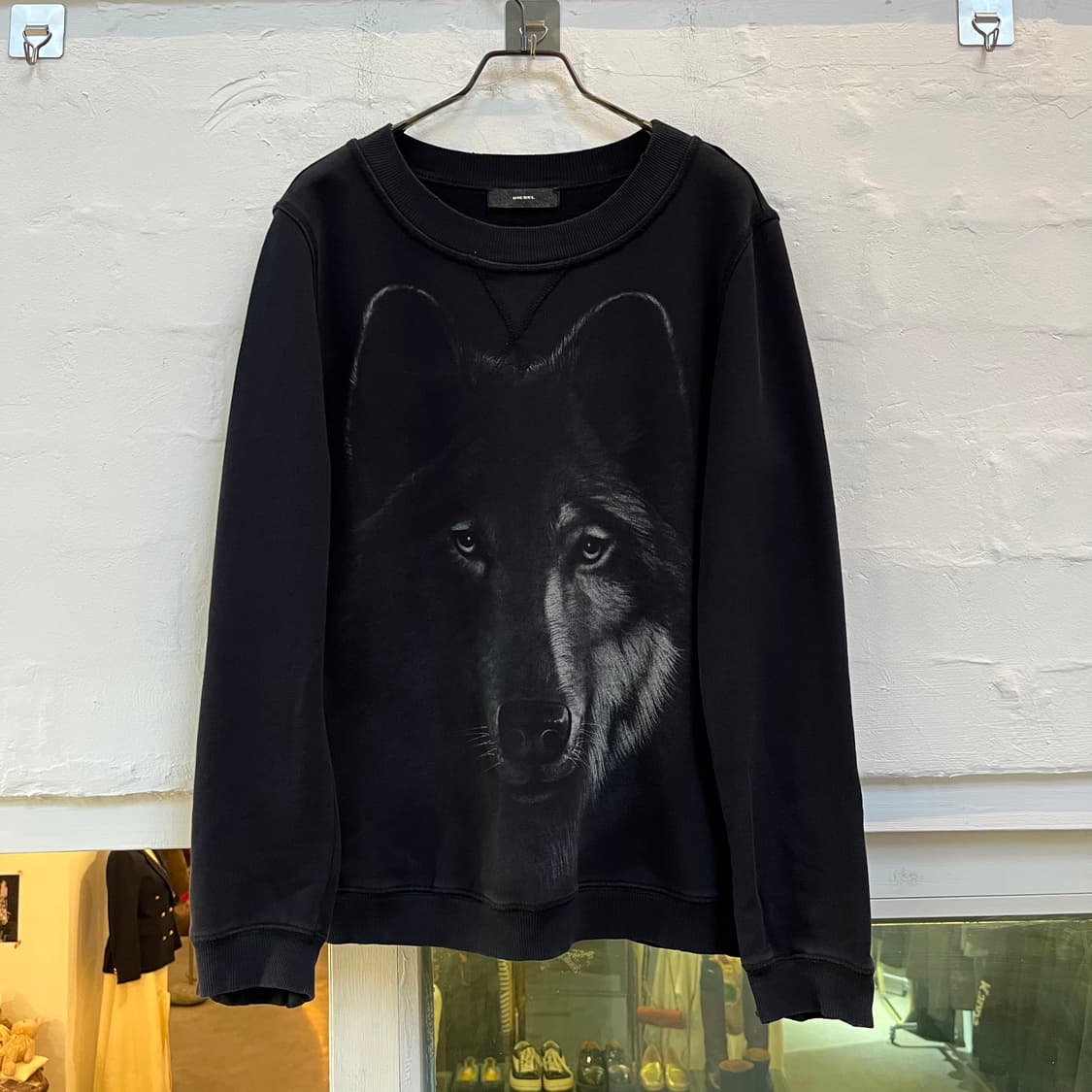 Diesel 울프 프린팅 스웨트 셔츠 Women M 상품이미지1