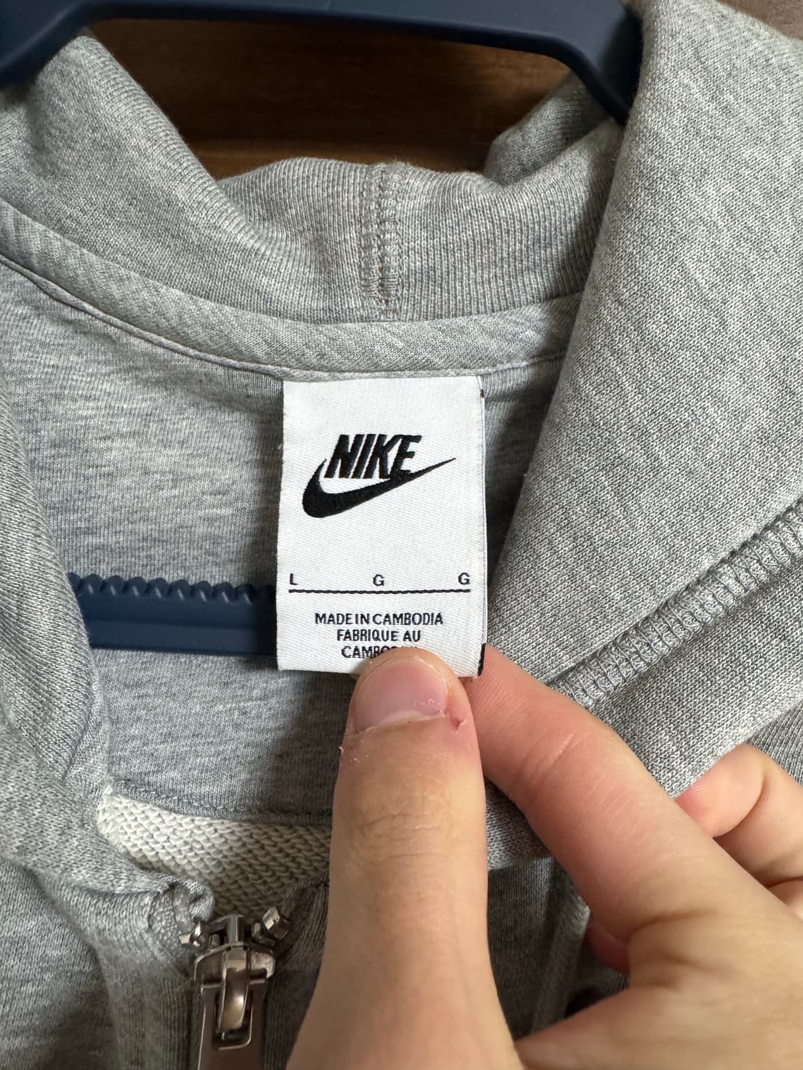 나이키 후드집업 L 회색 상품이미지2