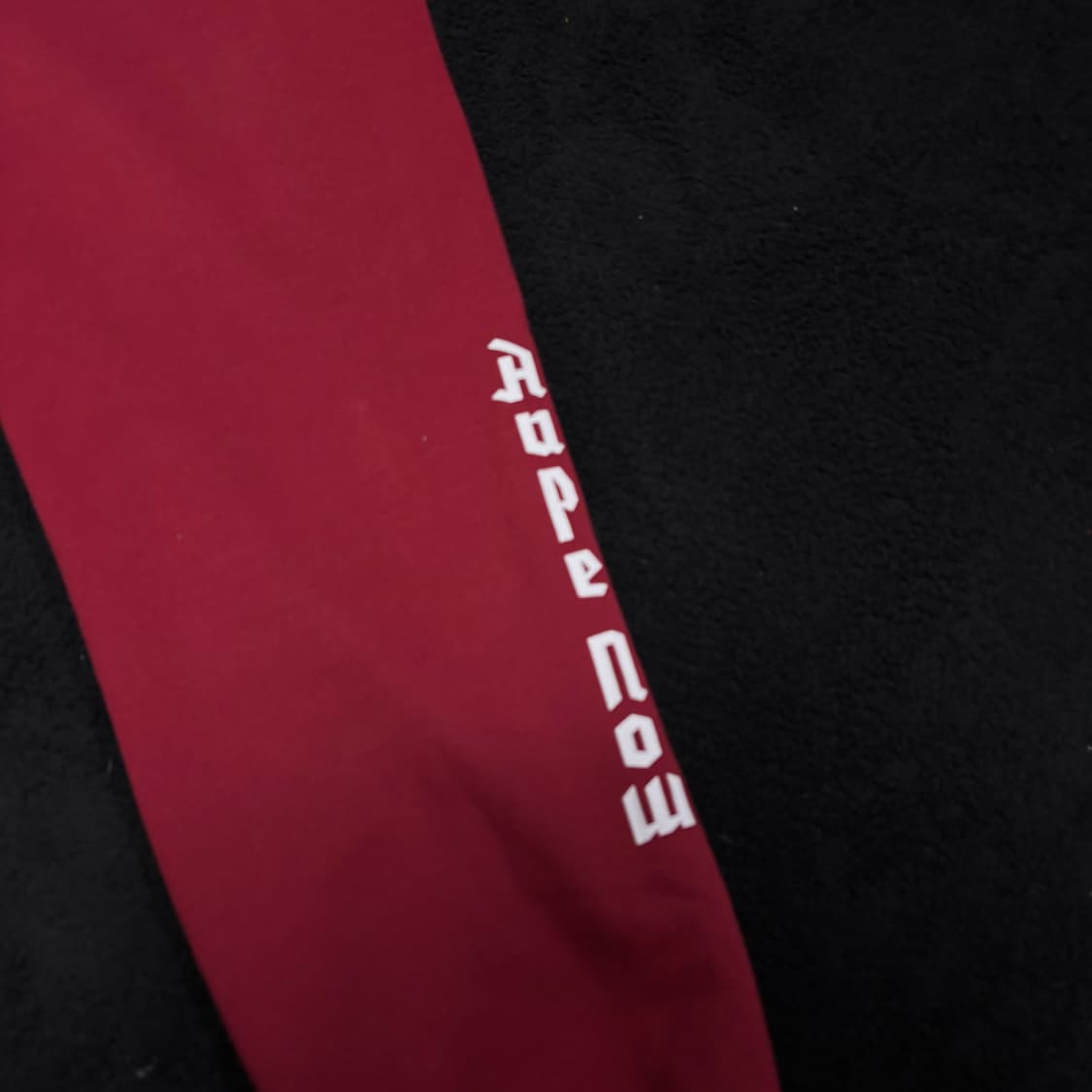 M 에이프 베이프 AAPE 레드 스웻 조거팬츠 상품이미지4