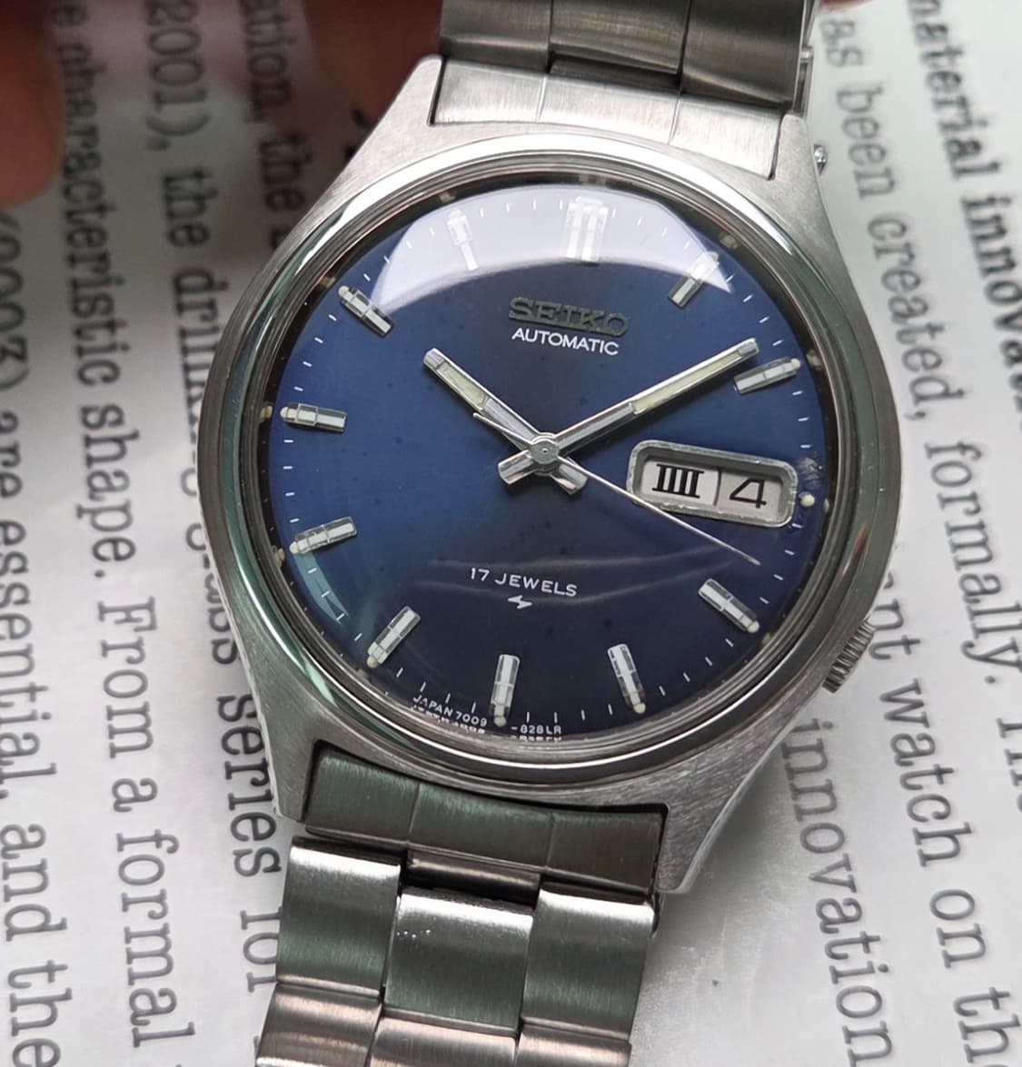 빈티지 세이코 순정 블루다이얼 한자 데이데이트 7009 브레이슬릿 ver 상품이미지10