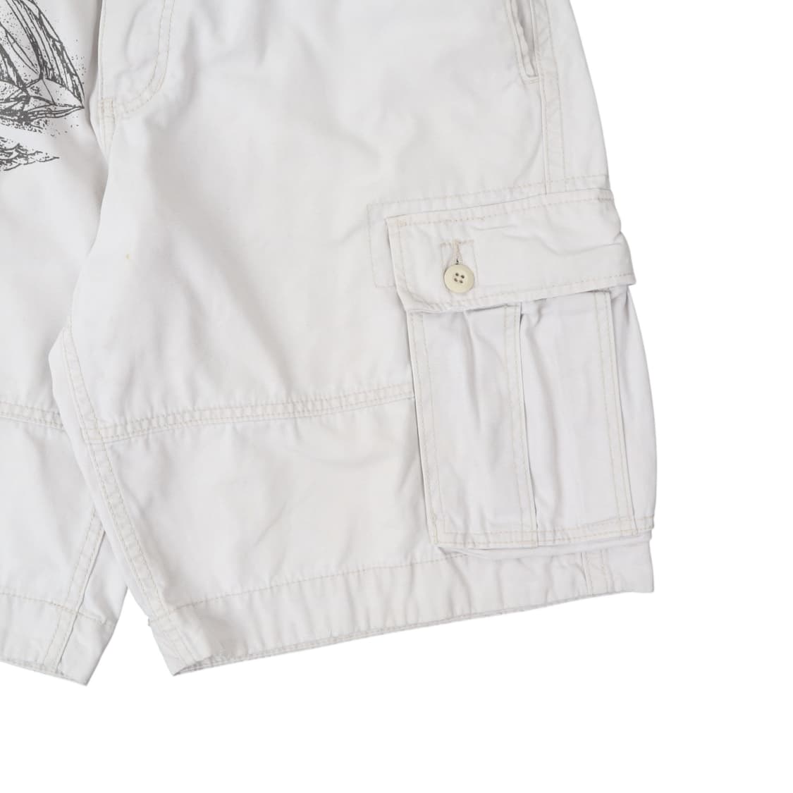 데님앤서플라이 마리너스 화이트 워크 하프 카고팬츠 상품이미지3